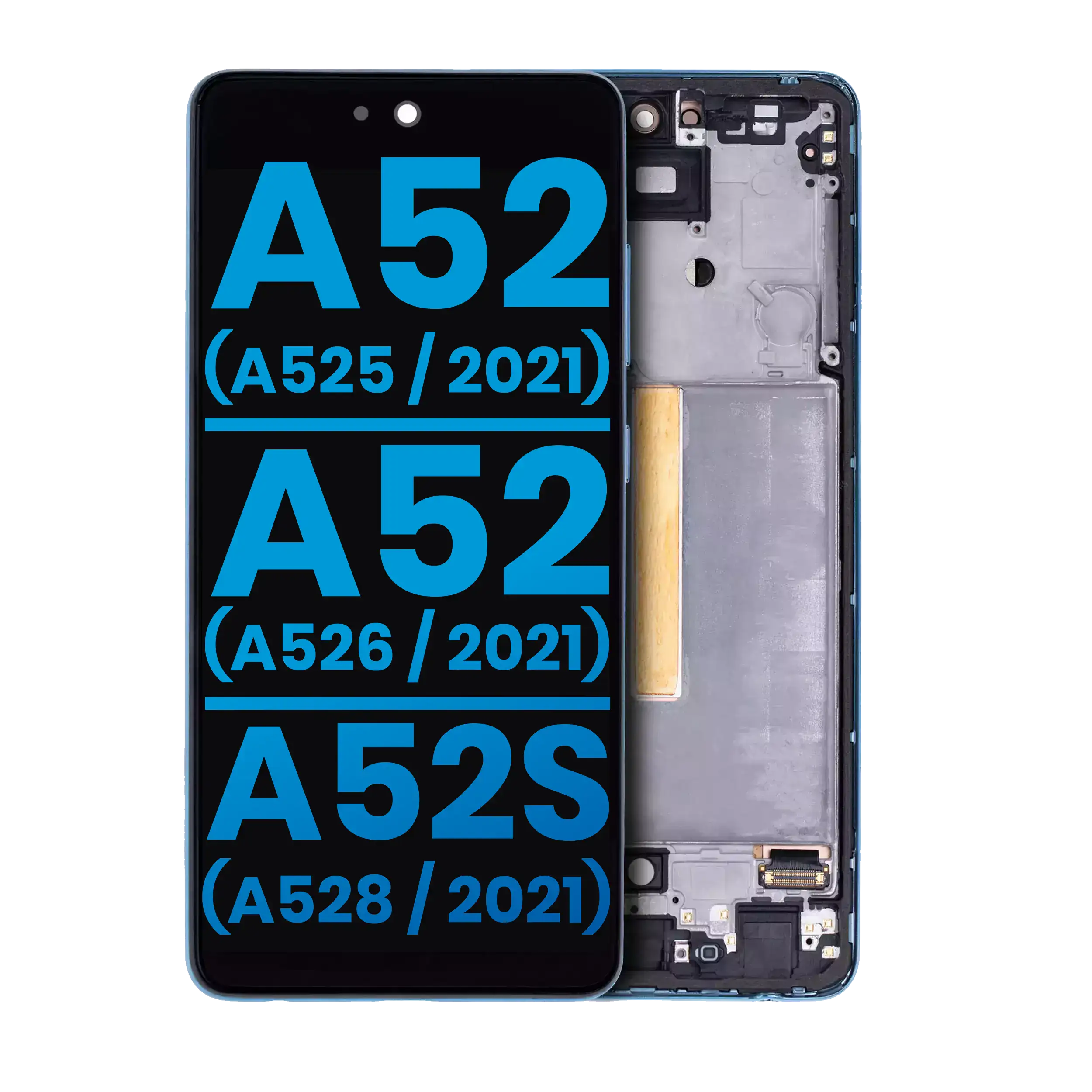 Lcd Assembly With Frame For Samsung Galaxy A52/A52S (2021) - Awesome Blue