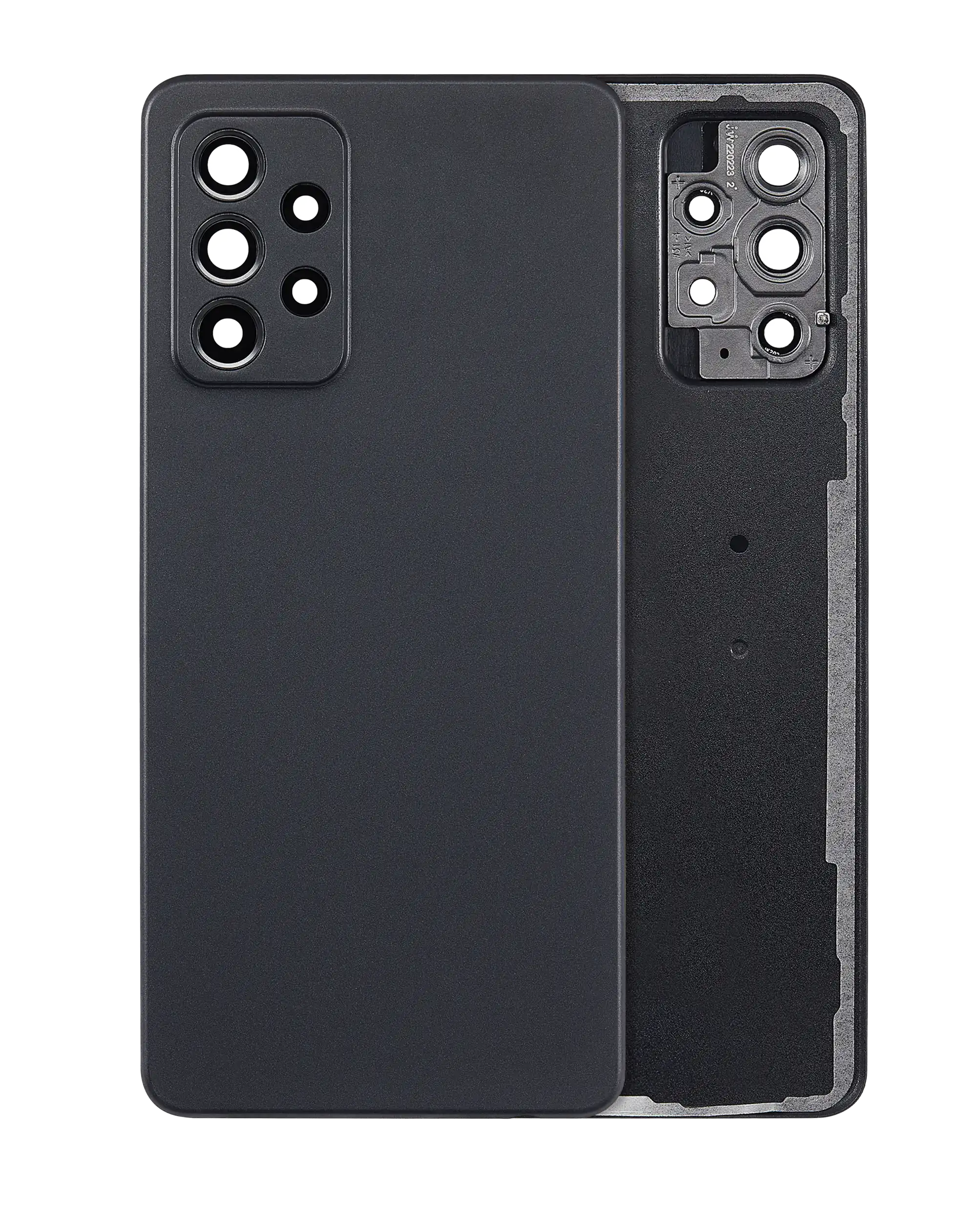 Back Cover Glass With Camera Lens Compatible For Samsung Galaxy A52 4G (A525 / 2021) (Aftermarket Plus) (Black)