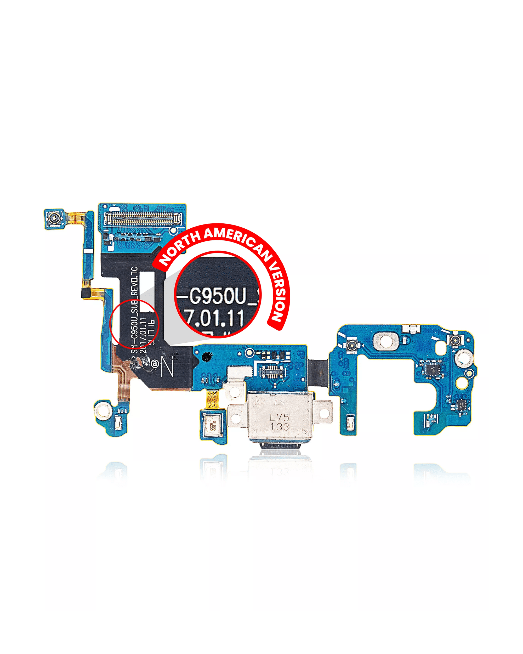 Charging Port With Flex Cable Compatible For Samsung Galaxy S8 (G950U) (Us Version) (Service Pack)