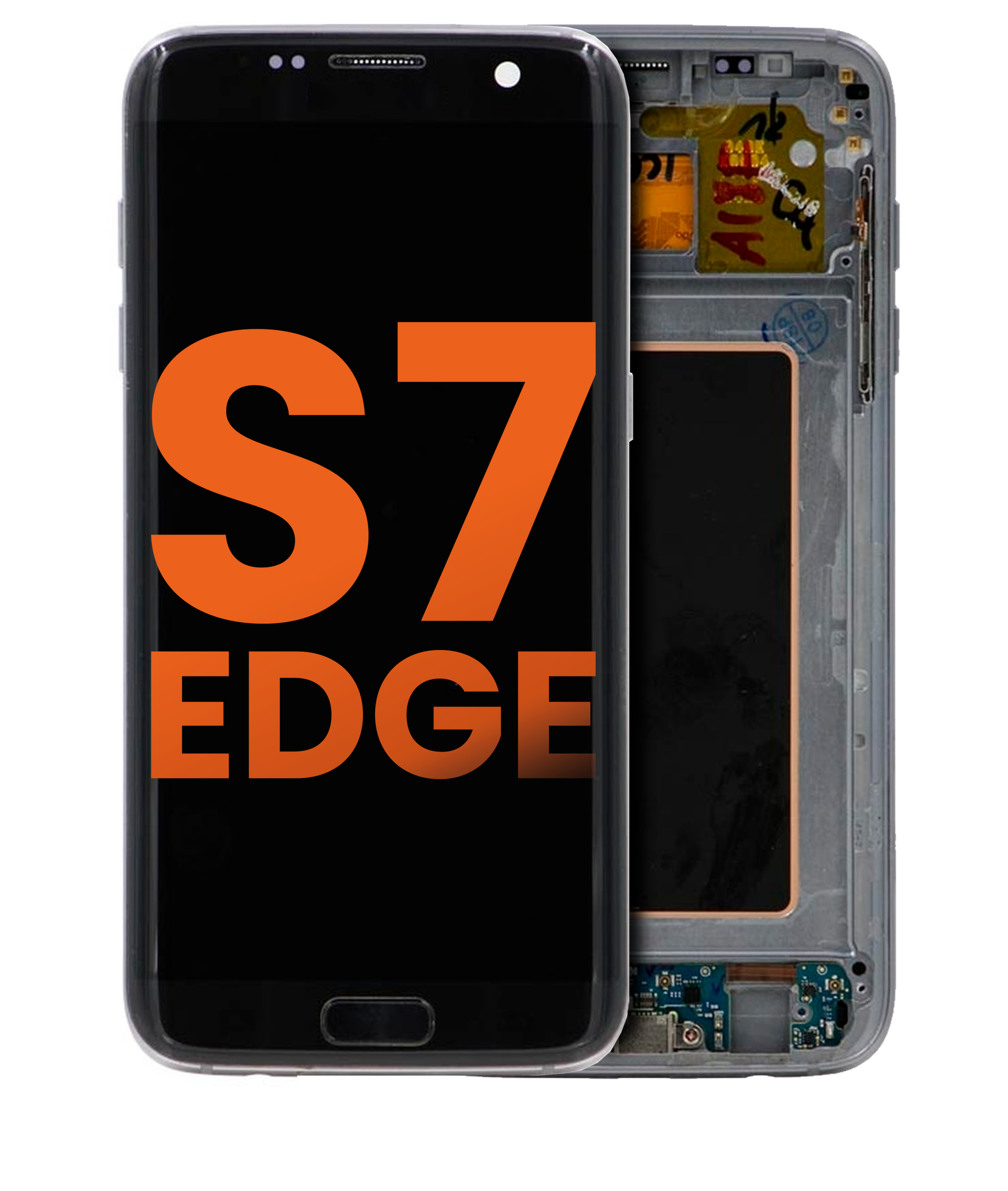 Oled Assembly With Frame Compatible For Samsung Galaxy S7 Edge G935A (North American Version) (Blemish: Grade D) (Black Onyx)