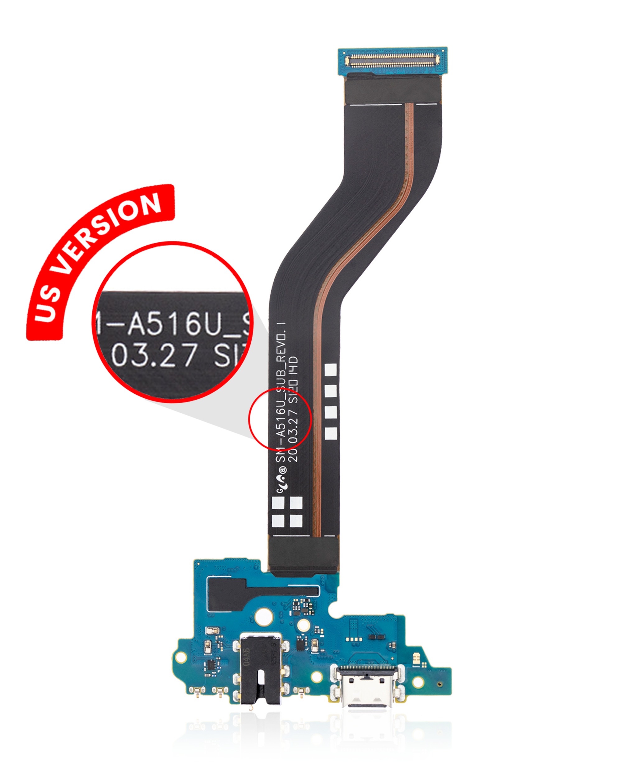 Charging Port Flex With Headphone Jack Compatible For Samsung Galaxy A51 5G (A516 / 2020) (Us Version) (Premium)