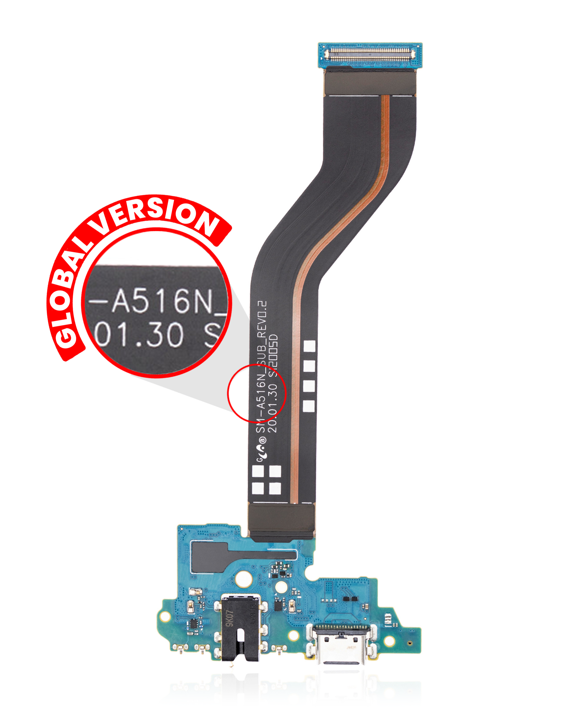 Charging Port Flex With Headphone Jack Compatible For Samsung Galaxy A51 5G (A516 / 2020) (Global Version) ( A516N) (Premium)