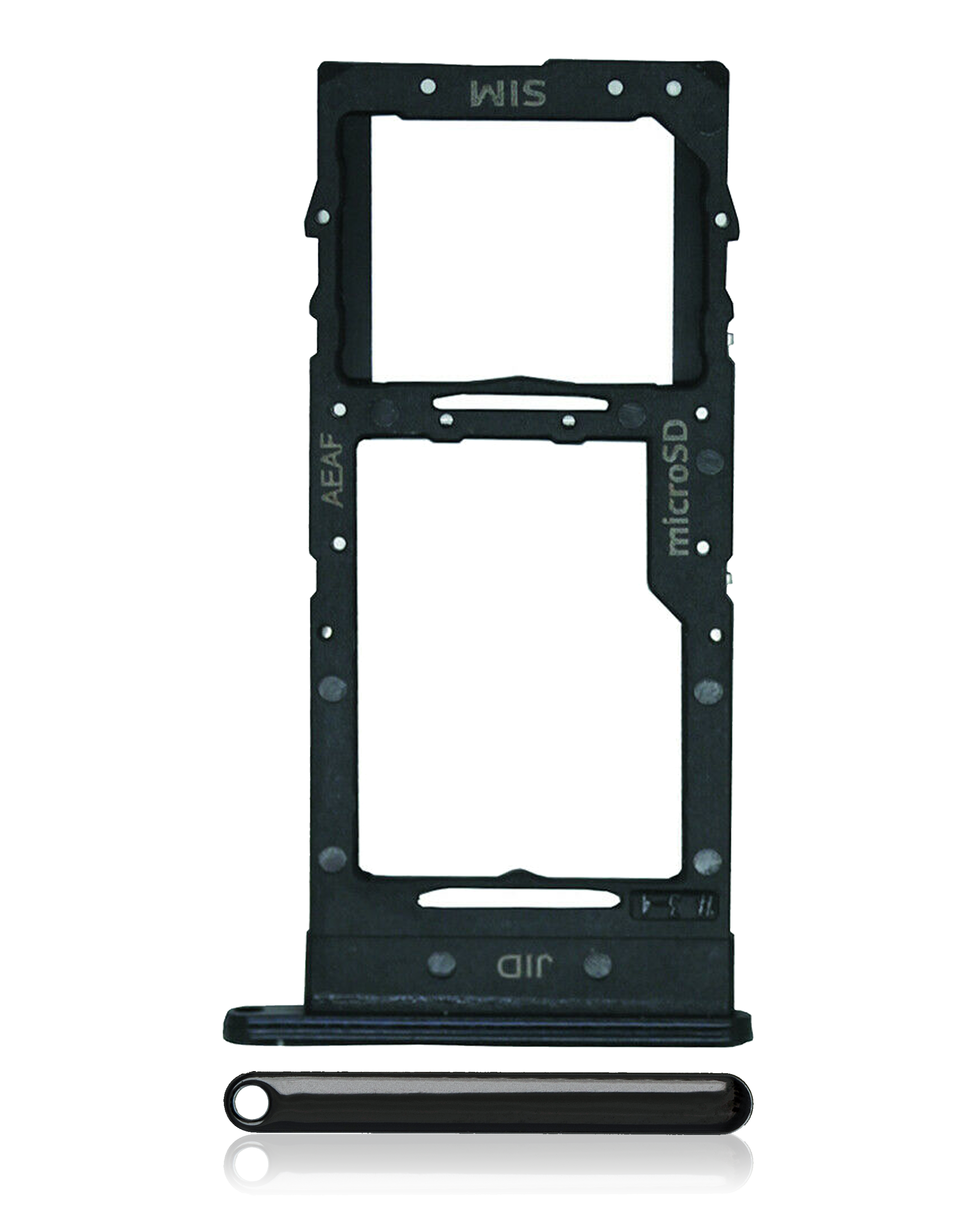 Dual Sim Card Tray Compatible For Samsung Galaxy A51 5G (A516 / 2020) (Prism Cube Black)