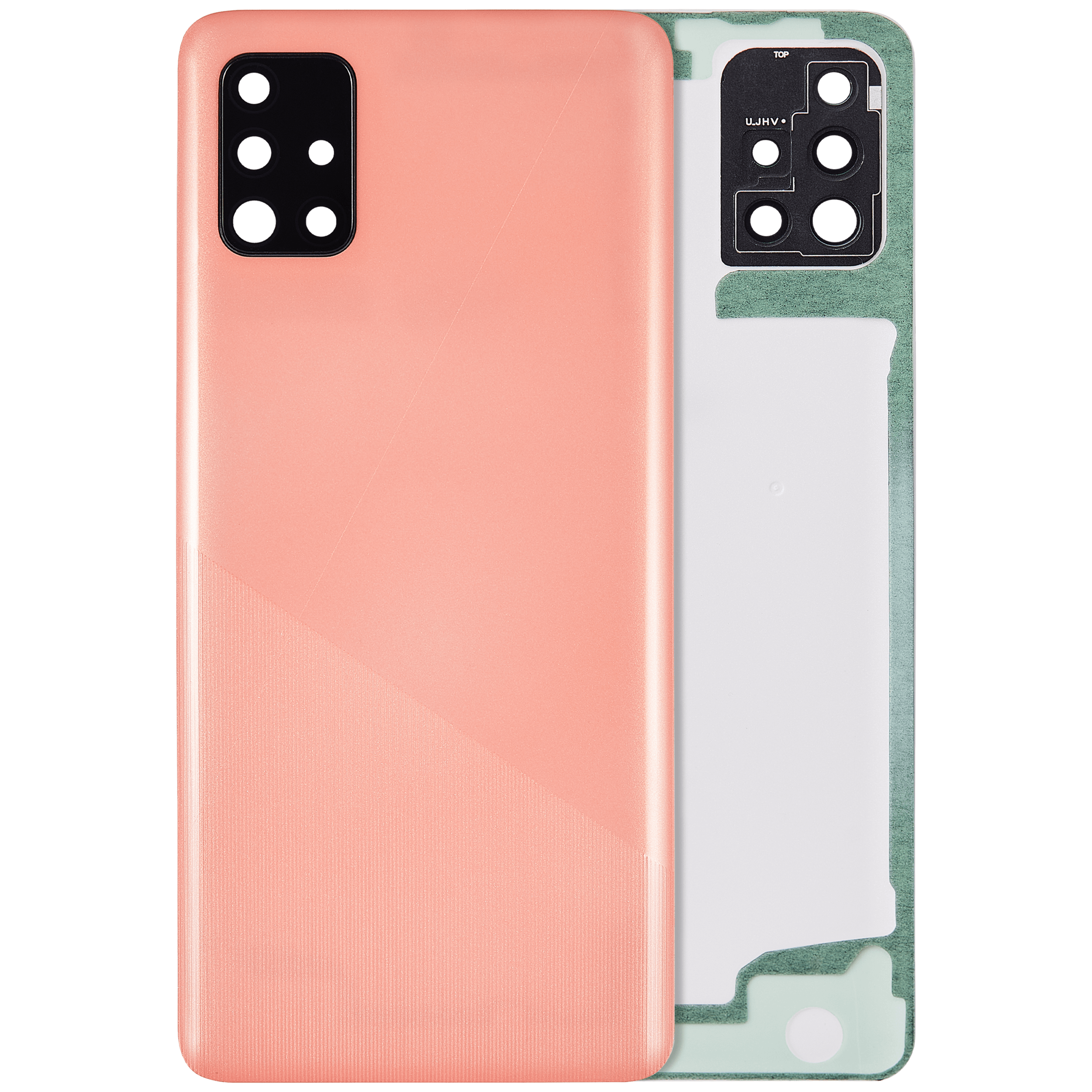 Back Cover Glass With Camera Lens Compatible For Samsung Galaxy A51 4G (A515 / 2019) (Aftermarket Plus) (Prism Crush Pink)