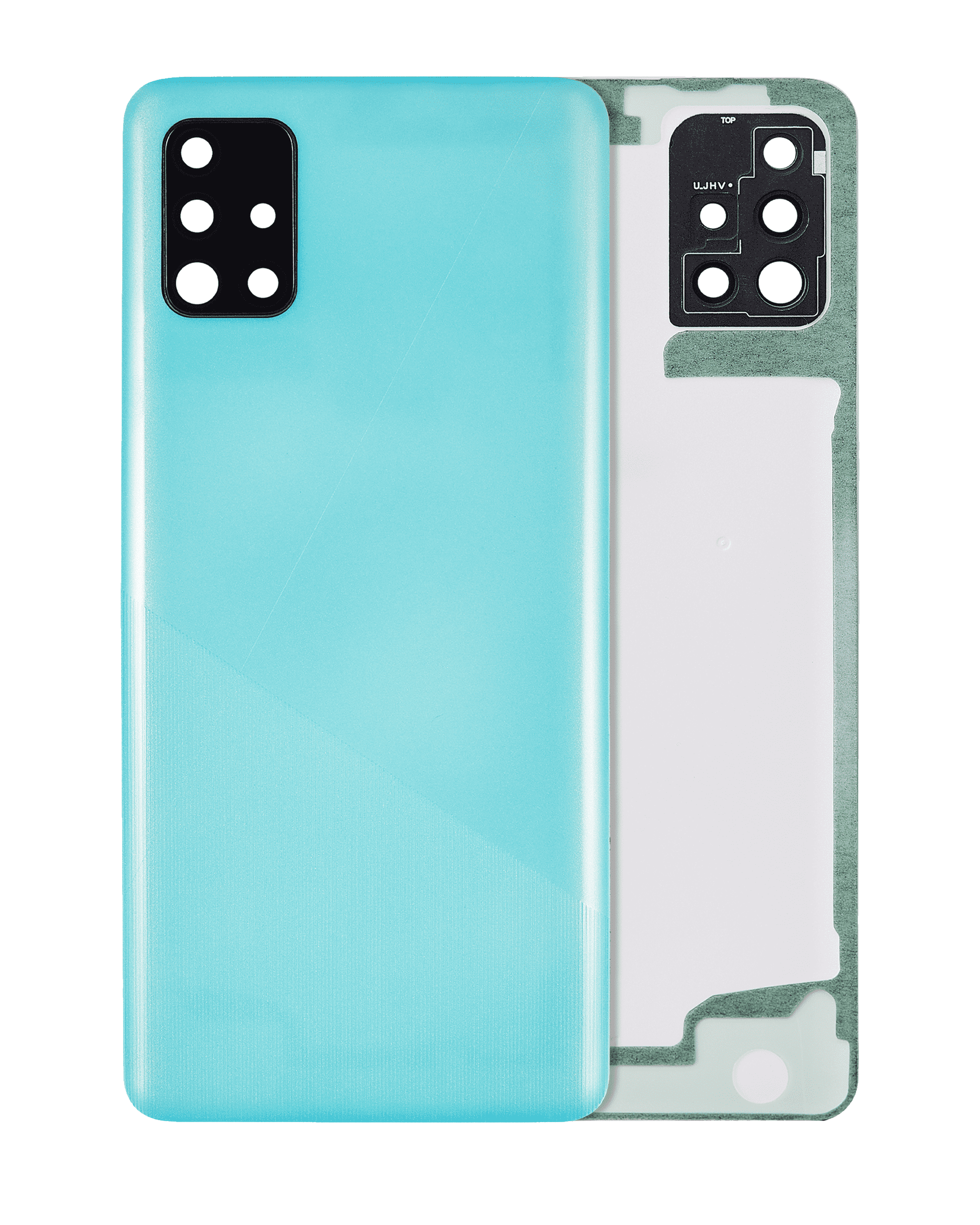 Back Cover Glass With Camera Lens Compatible For Samsung Galaxy A51 4G (A515 / 2019) (Aftermarket Plus) (Prism Crush Blue)