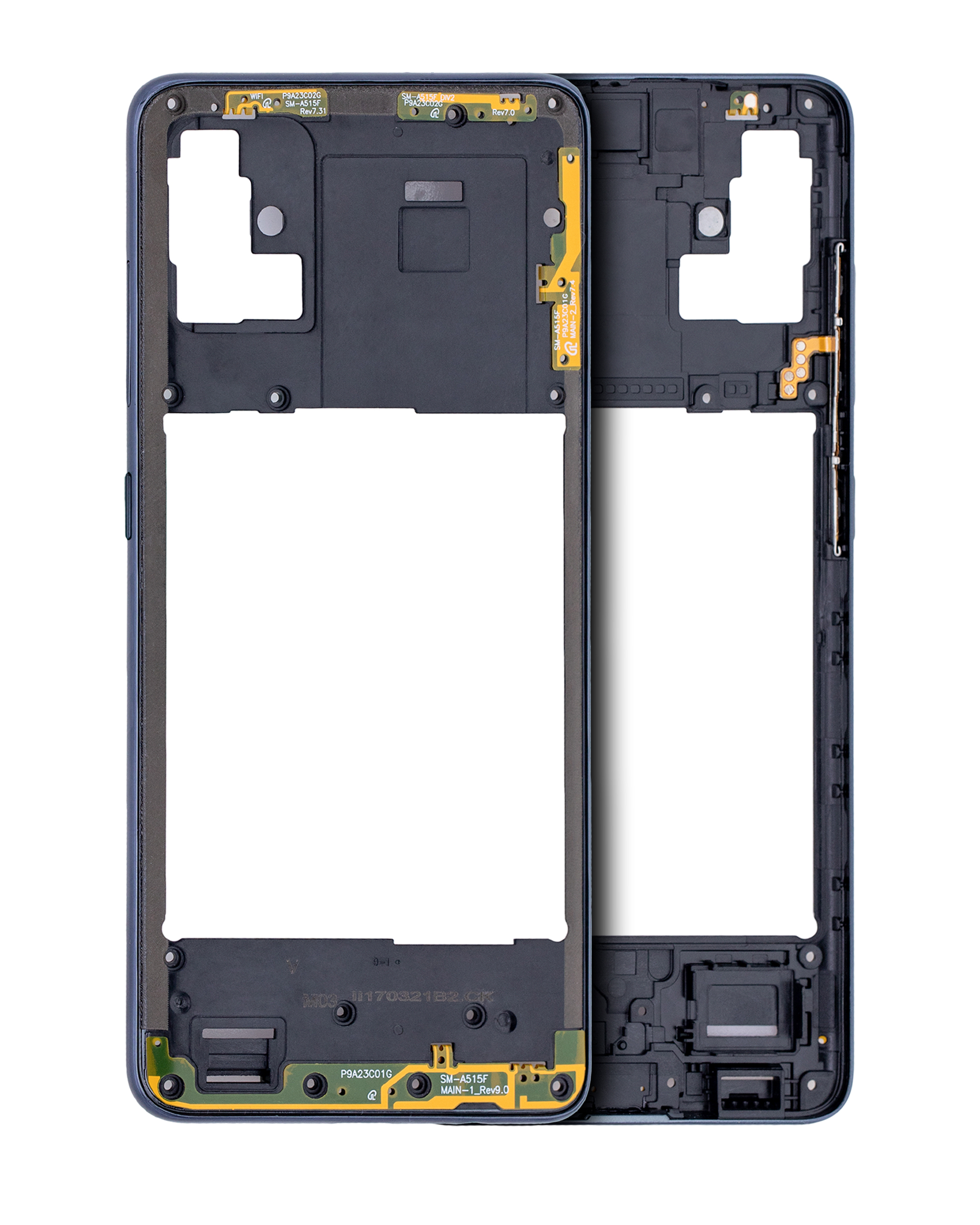 Mid-Frame Housing Compatible For Samsung Galaxy A51 4G (A515 / 2019) (Prism Crush Black)