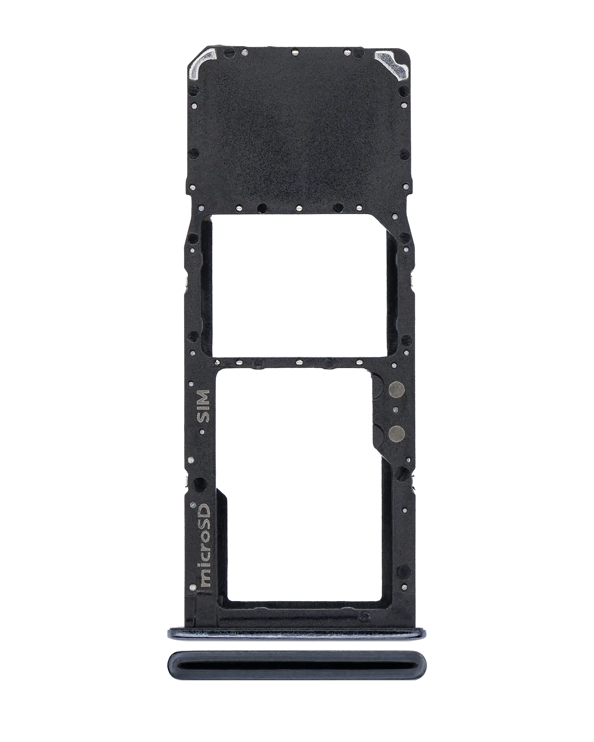 Single Sim Card Tray Compatible For Samsung Galaxy A51 4G (A515 / 2019) / A71 (A715 / 2020) (Prism Crush Black)