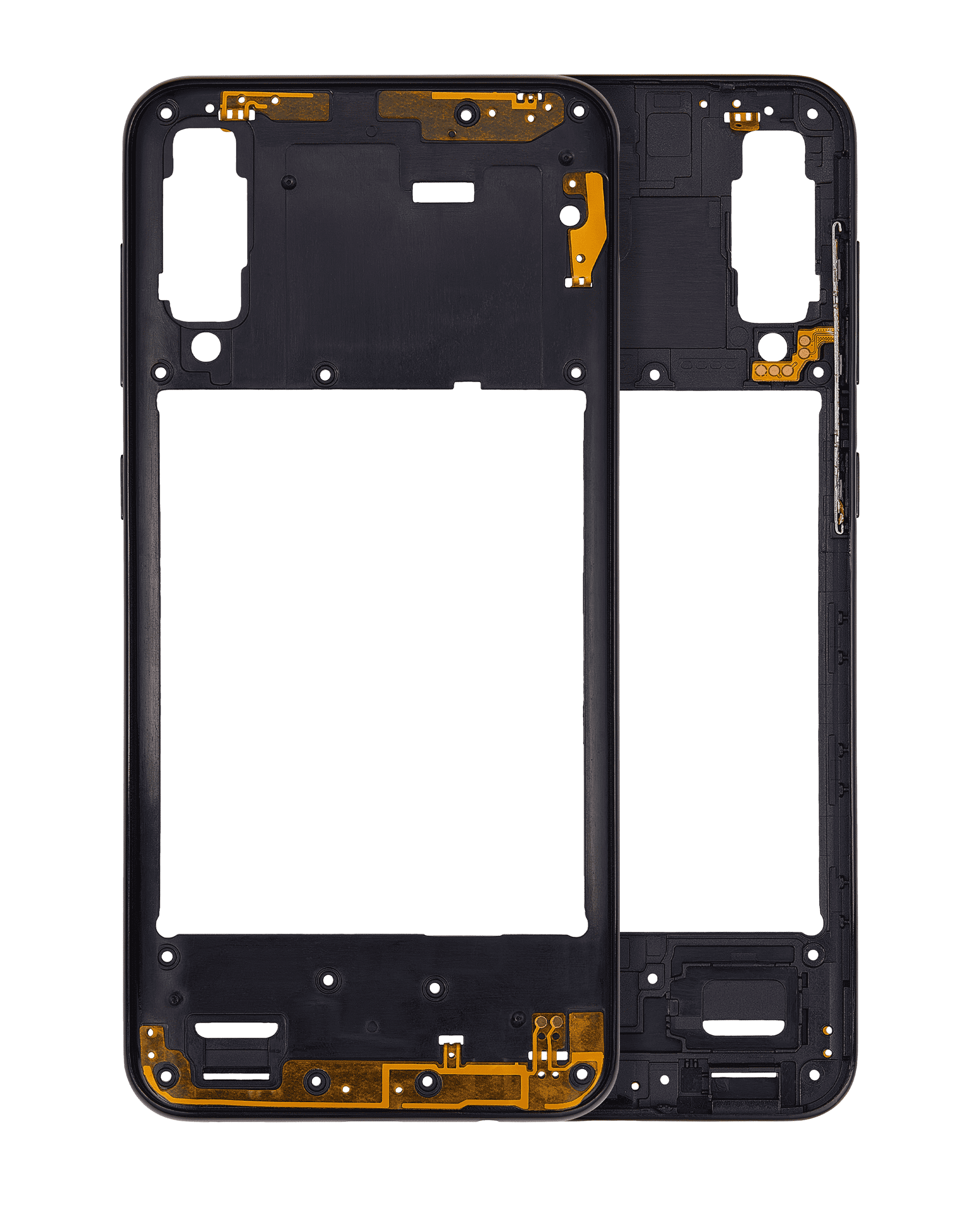 Mid-Frame Housing Compatible For Samsung Galaxy A50S (A507 / 2019) (Aftermarket Plus) (Prism Crush Black)