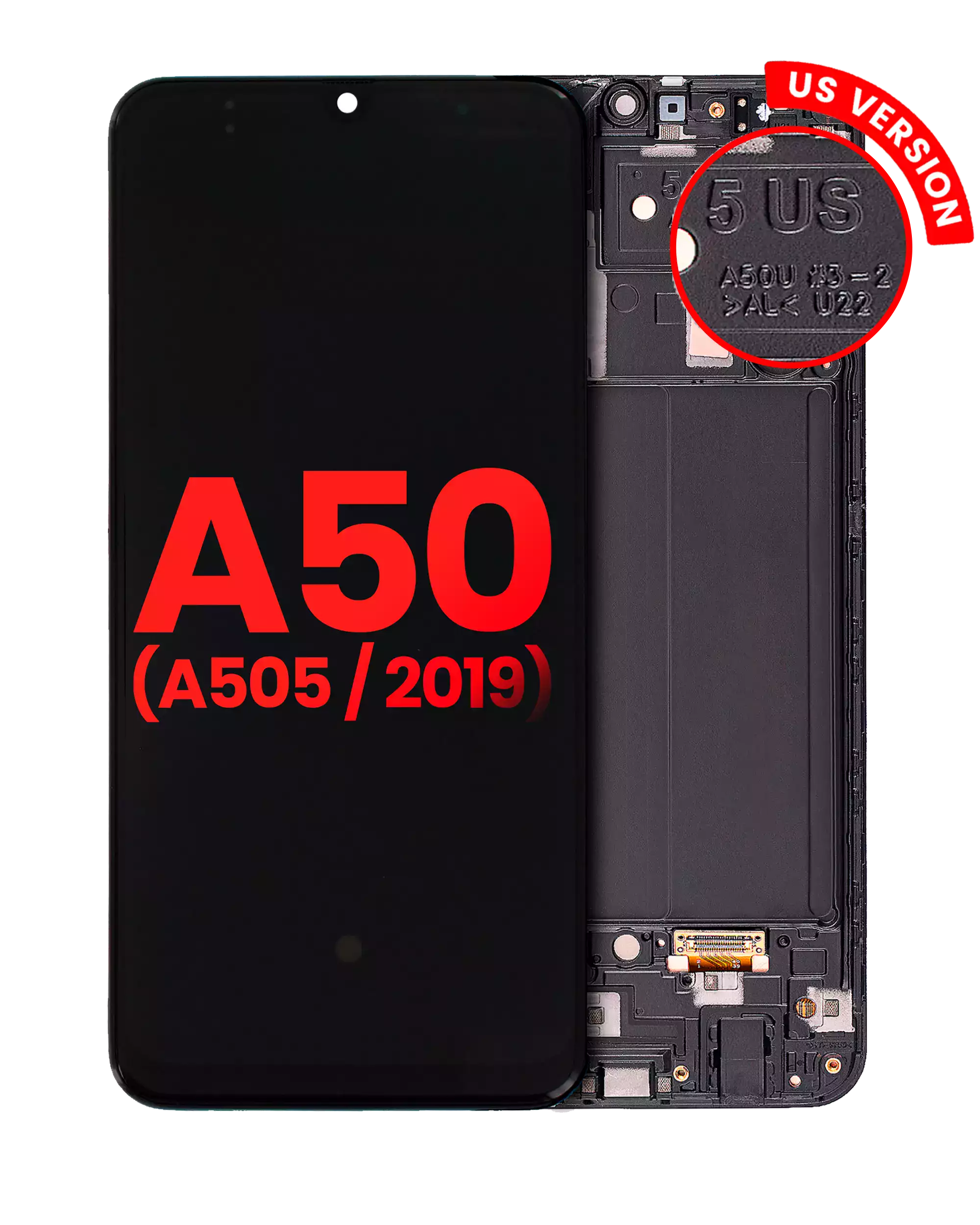 Oled Assembly With Frame Compatible For Samsung Galaxy A50 (A505 / 2019) (Us Version) (Aftermarket Plus) (All Colors)