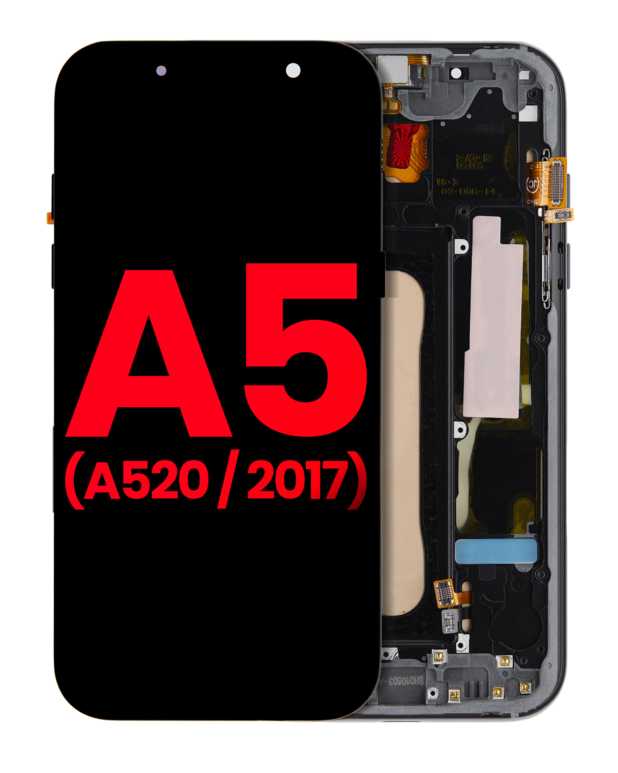 Oled Assembly With Frame Compatible For Samsung Galaxy A5 (A520 / 2017) (Aftermarket Plus) (Black)
