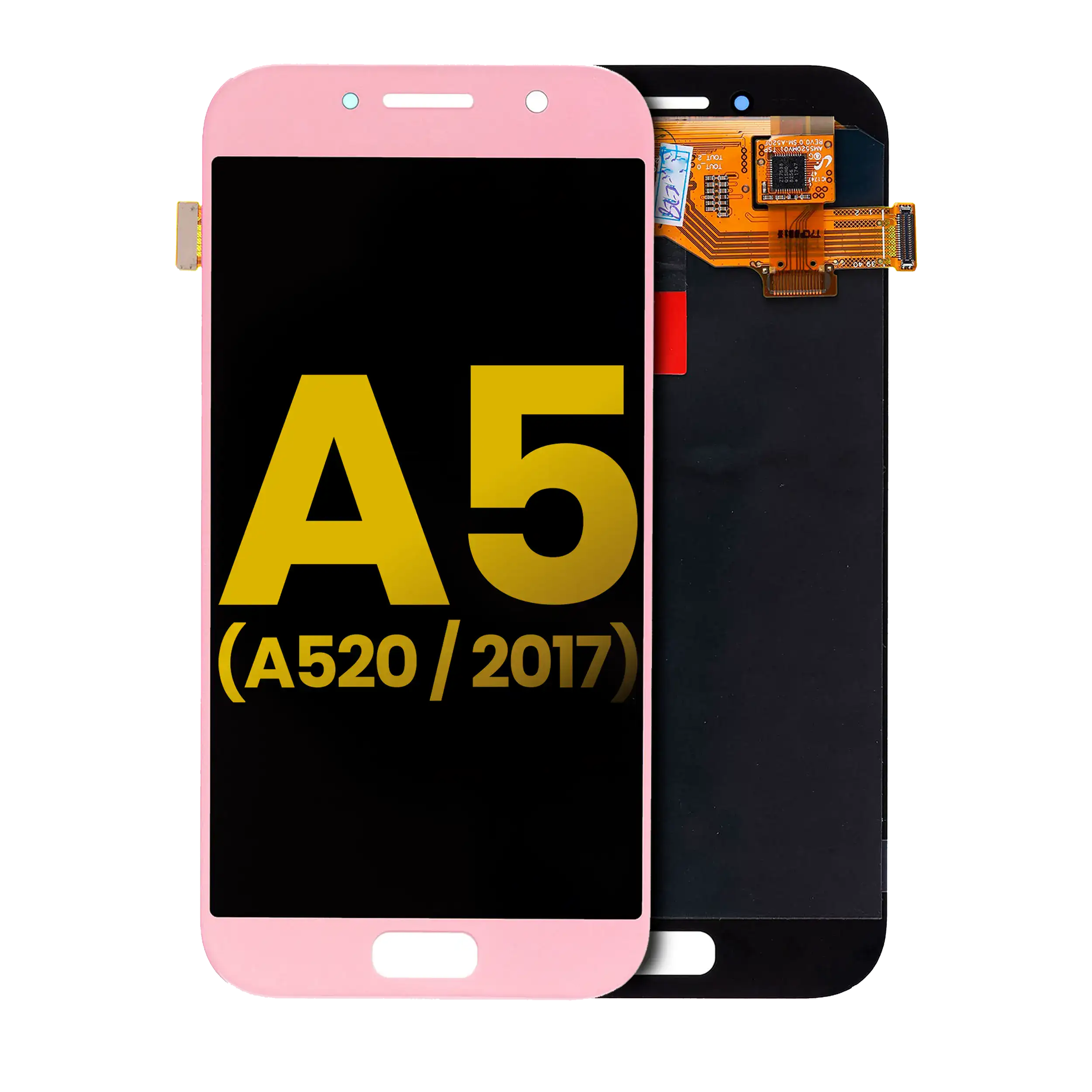 Oled Assembly Without Frame Compatible For Samsung A5 (A520 / 2017) (Refurbished) (Pink)