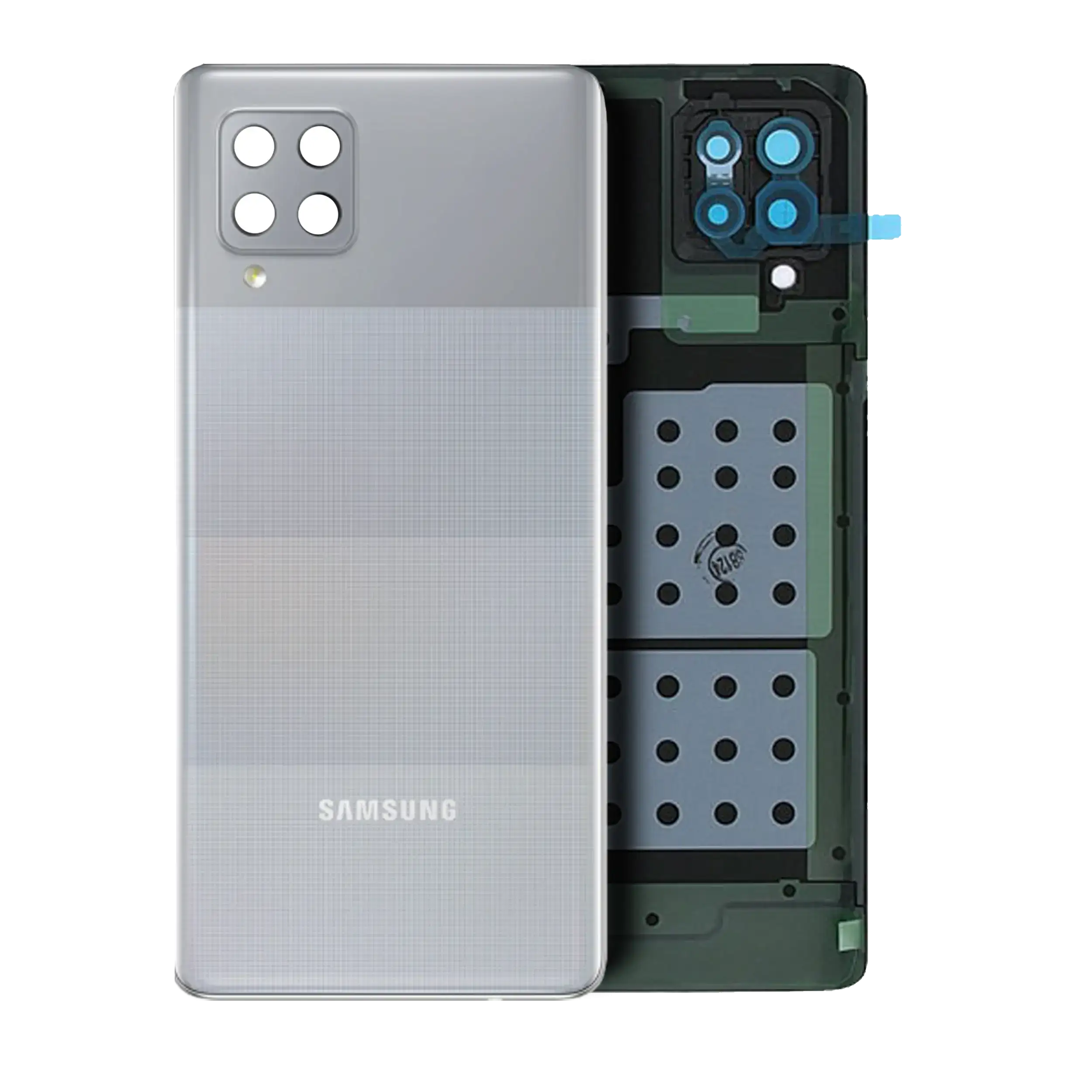 Back Cover Glass With Camera Lens Compatible For Samsung Galaxy A42 5G (A426 / 2020) (Service Pack) (Prism Dot Gray)