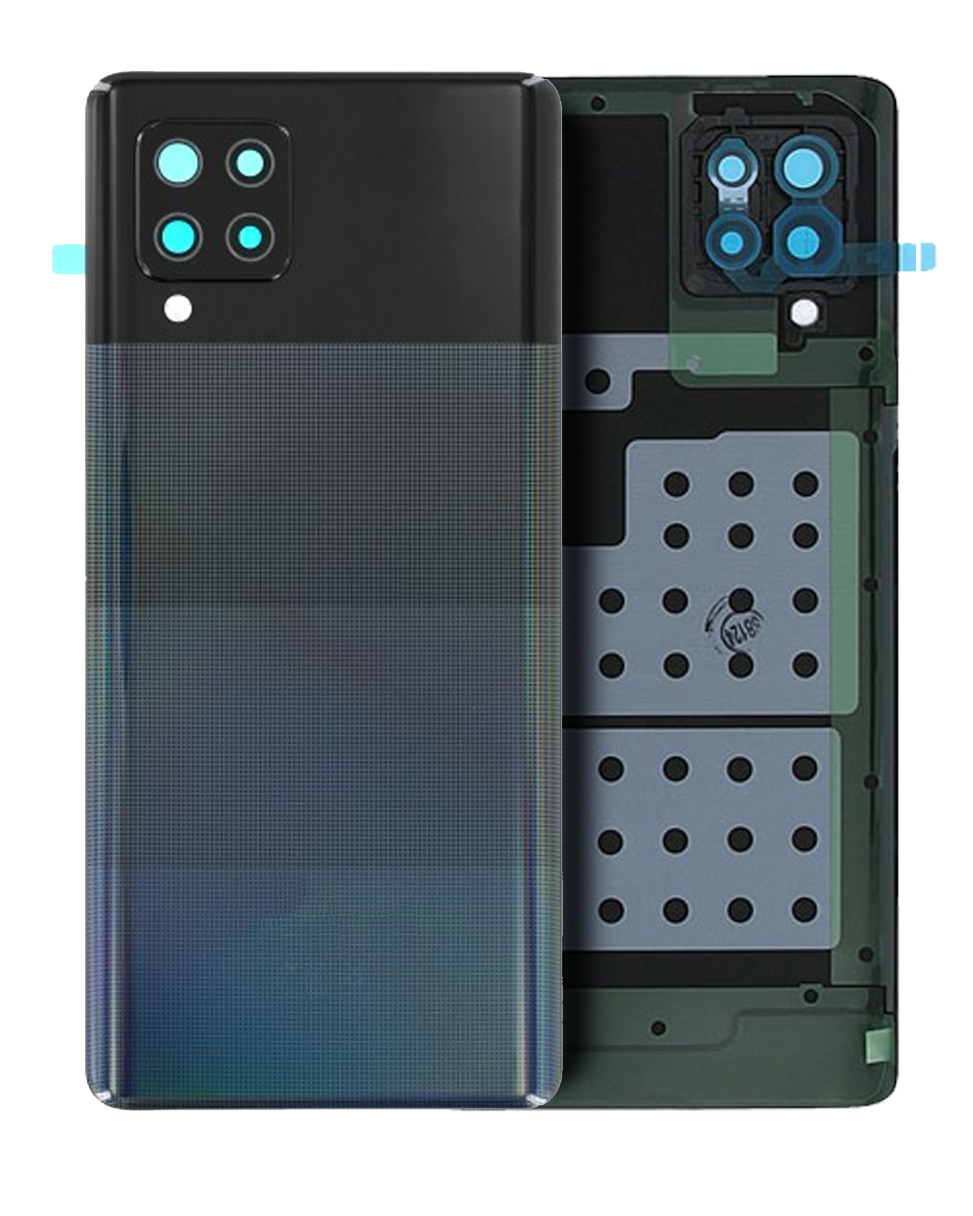 Back Cover Glass With Camera Lens Compatible For Samsung Galaxy A42 5G (A426 / 2020) (Service Pack) (Prism Dot Black)
