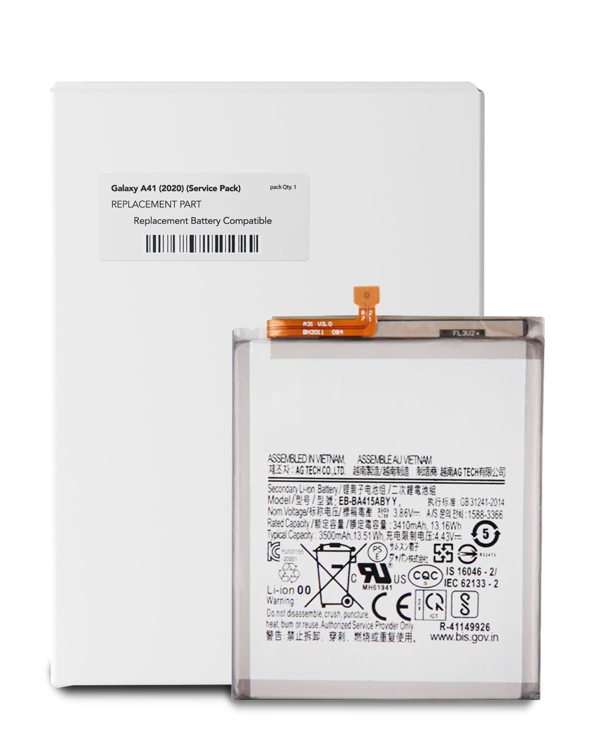 Replacement Battery Compatible For Samsung Galaxy A41 (A415 / 2020) (Eb-Ba415Abyy) (Service Pack)