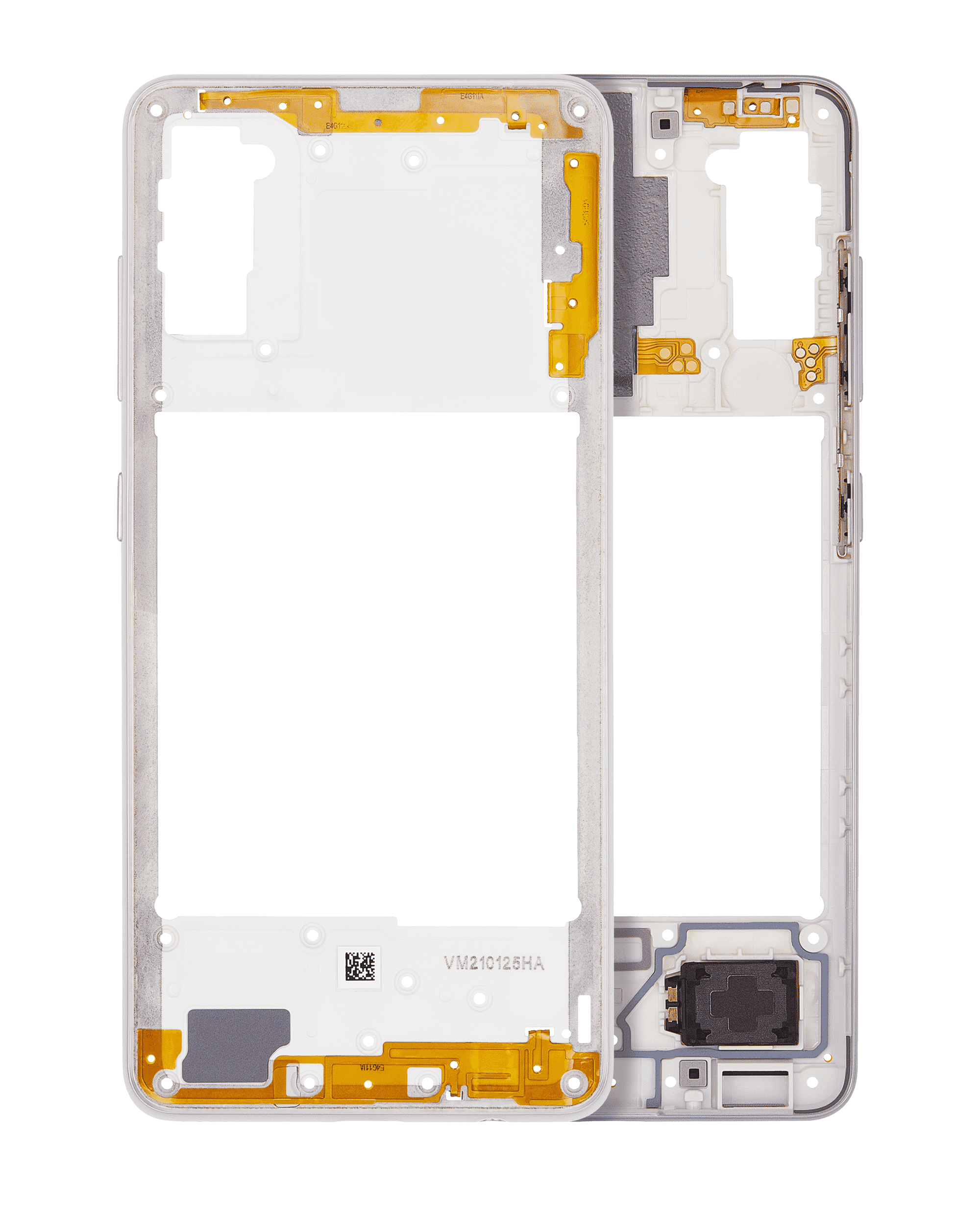 Mid-Frame Housing Compatible For Samsung Galaxy A41 (A415 / 2020) (Aftermarket Plus) (Prism Crush Silver)