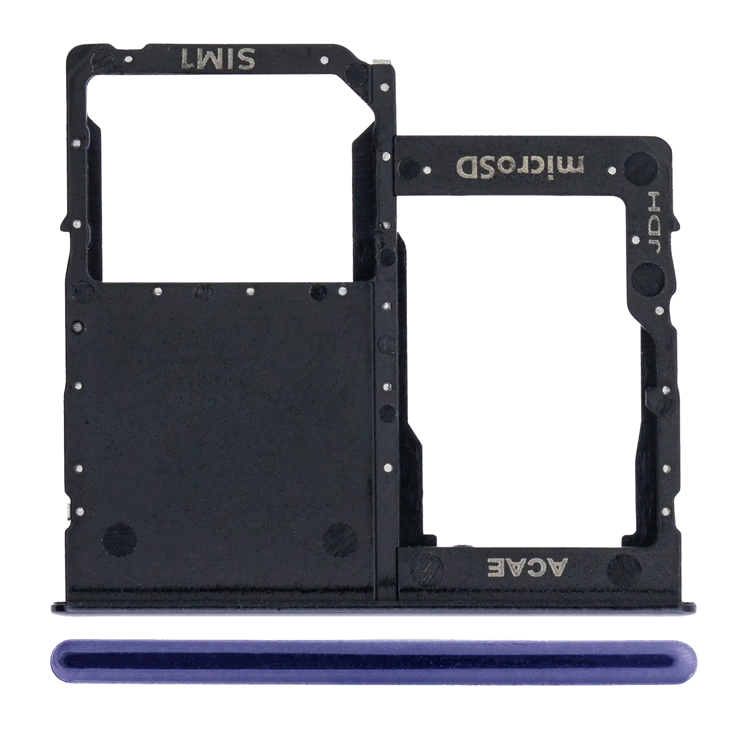 Single Sim Card Tray Compatible For Samsung Galaxy A41 (A415 / 2020) (Prism Crush Black)