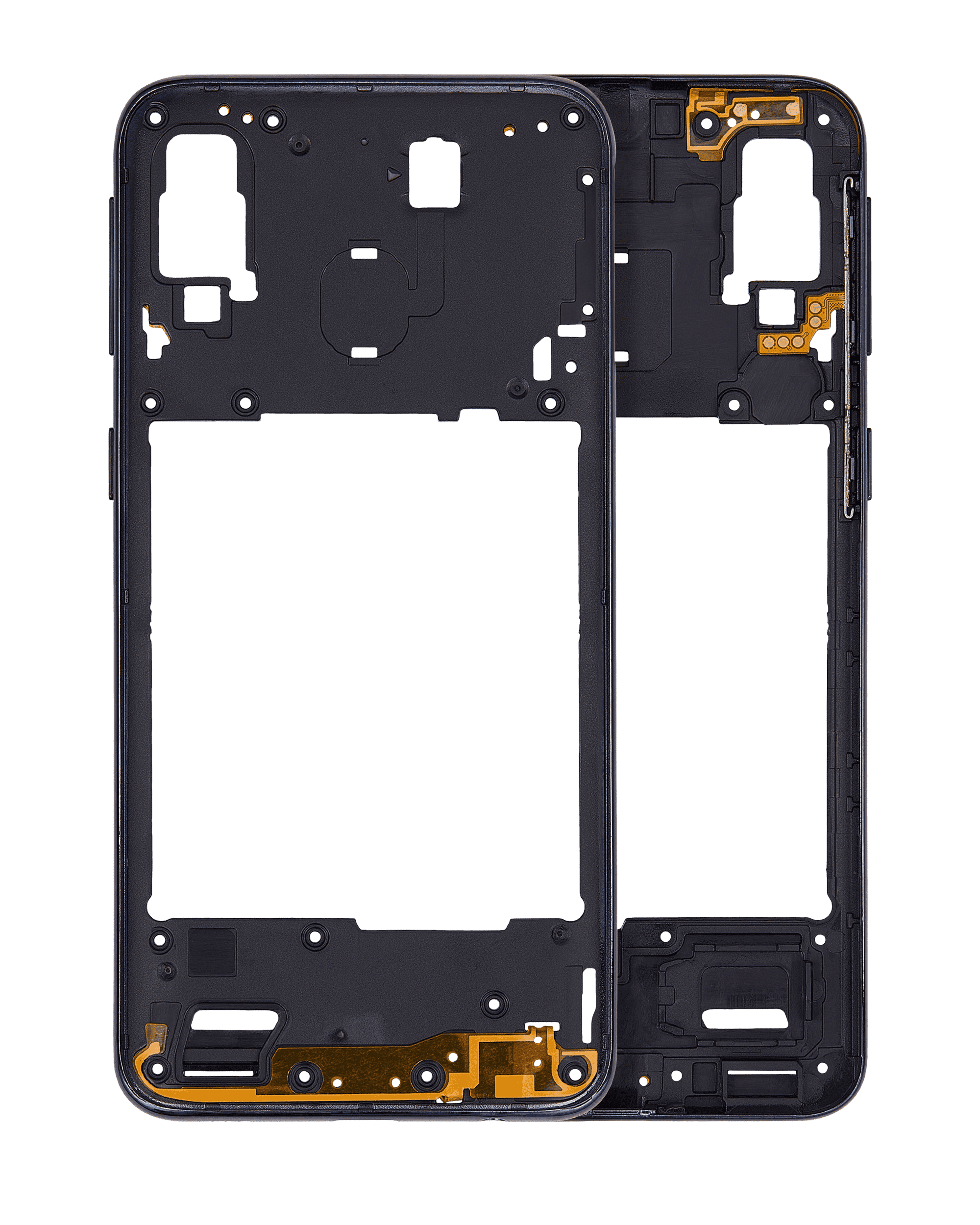 Mid-Frame Housing Compatible For Samsung Galaxy A40 (A405 / 2019) (Aftermarket Plus) (Black)