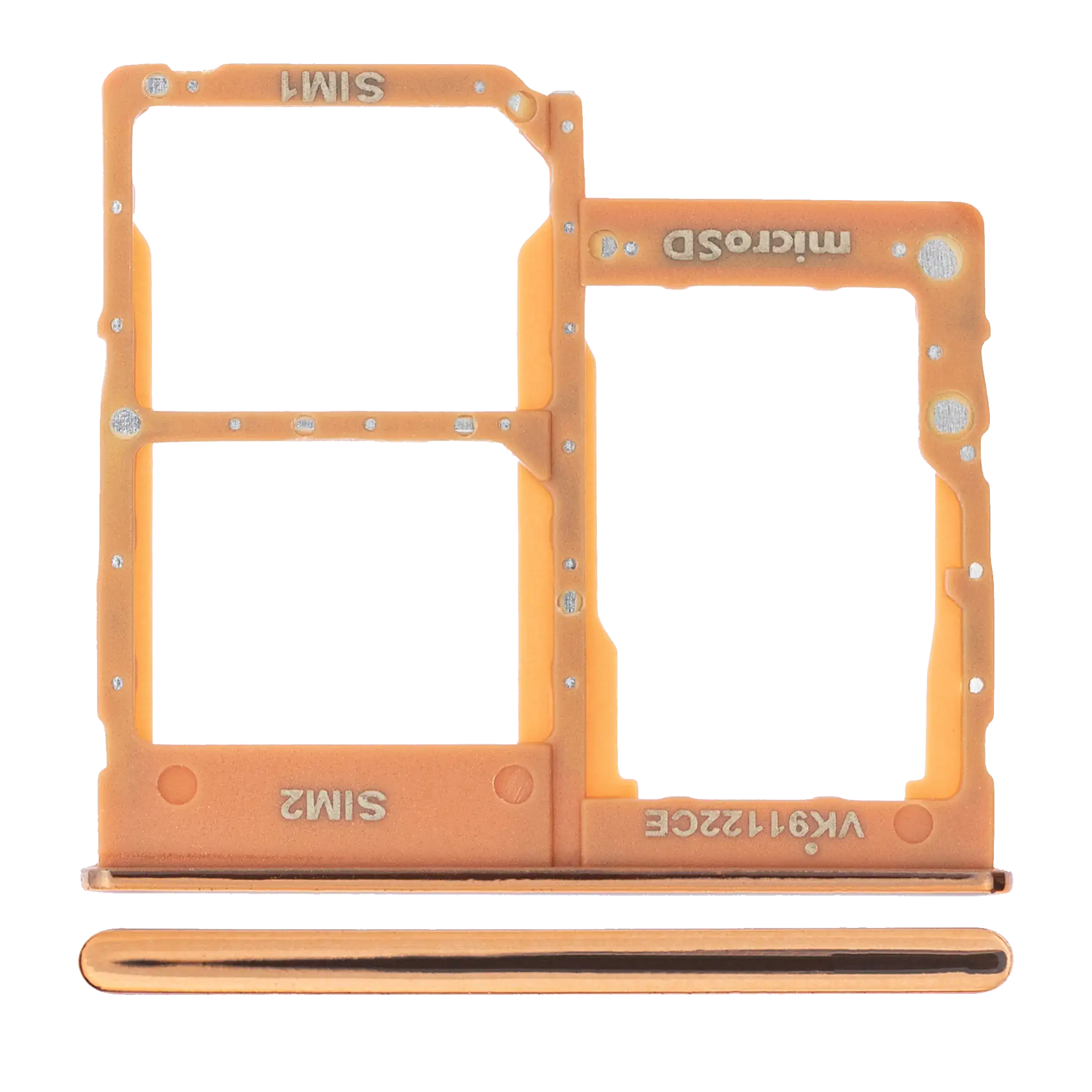 Dual Sim Card Tray Compatible For Samsung Galaxy A40 (A405 / 2019) (Coral)