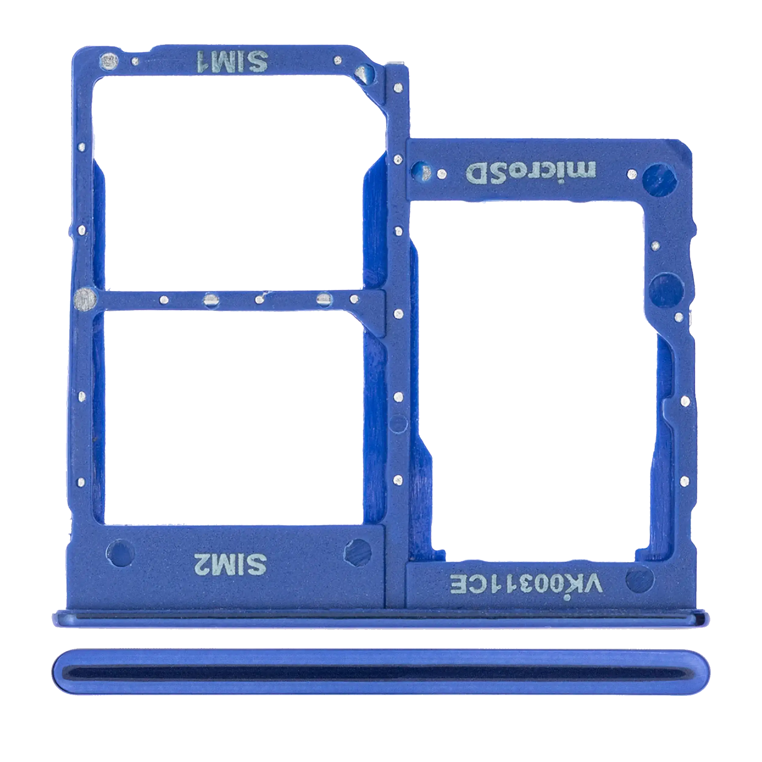 Dual Sim Card Tray Compatible For Samsung Galaxy A40 (A405 / 2019) (Blue)