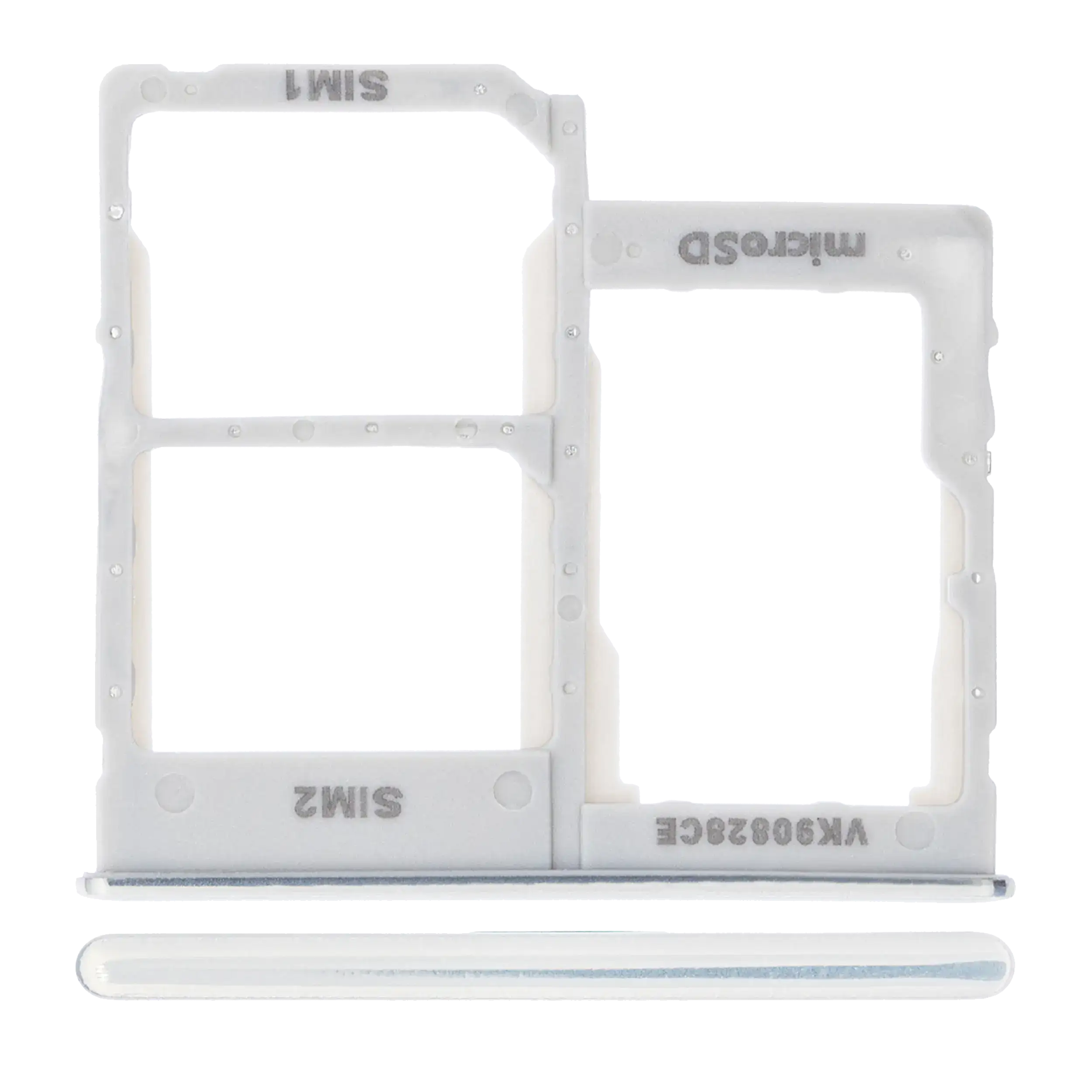 Dual Sim Card Tray Compatible For Samsung Galaxy A40 (A405 / 2019) (White)
