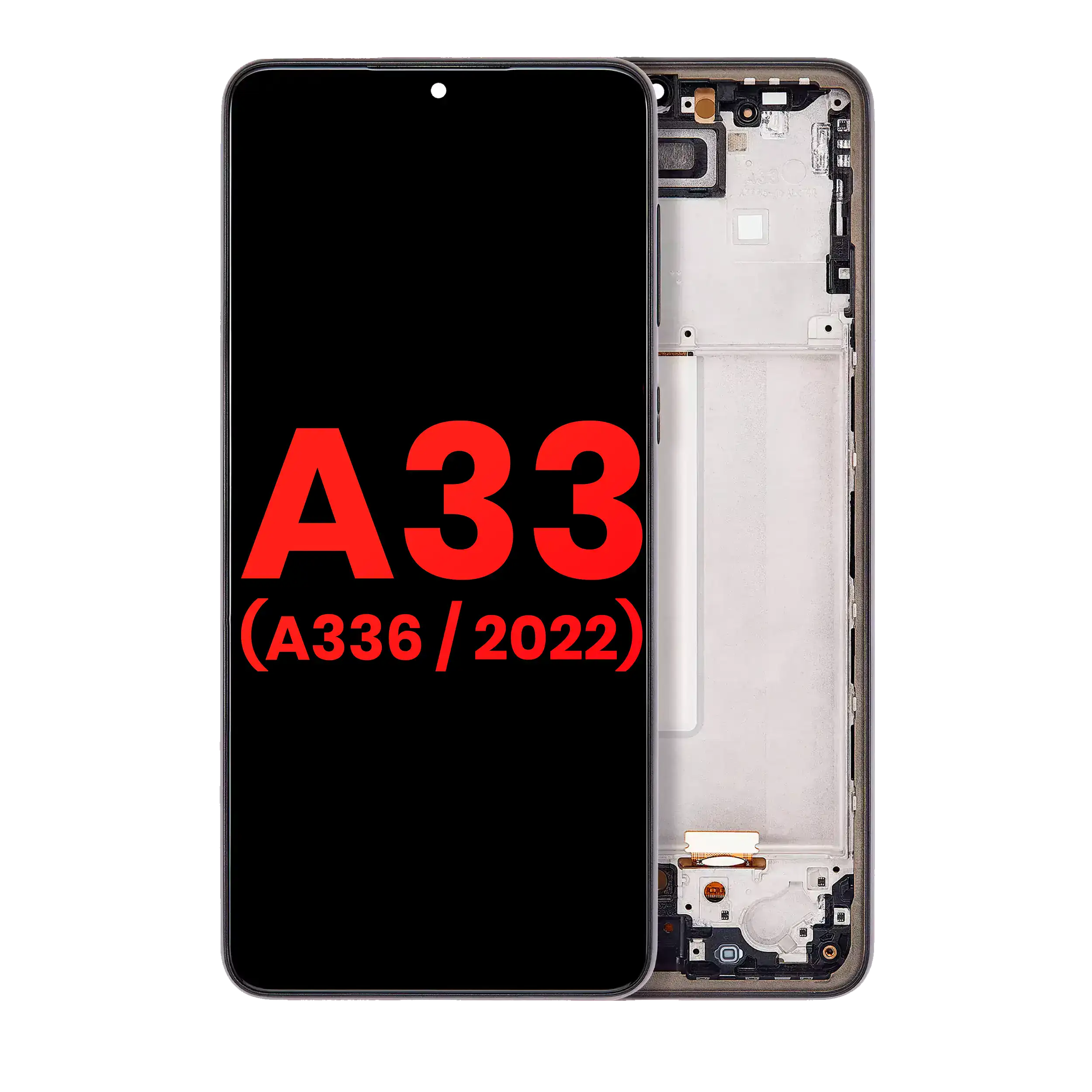 Oled Assembly With Frame Compatible For Samsung Galaxy A33 5G (A336 / 2022) (Aftermarket Plus) (Black)