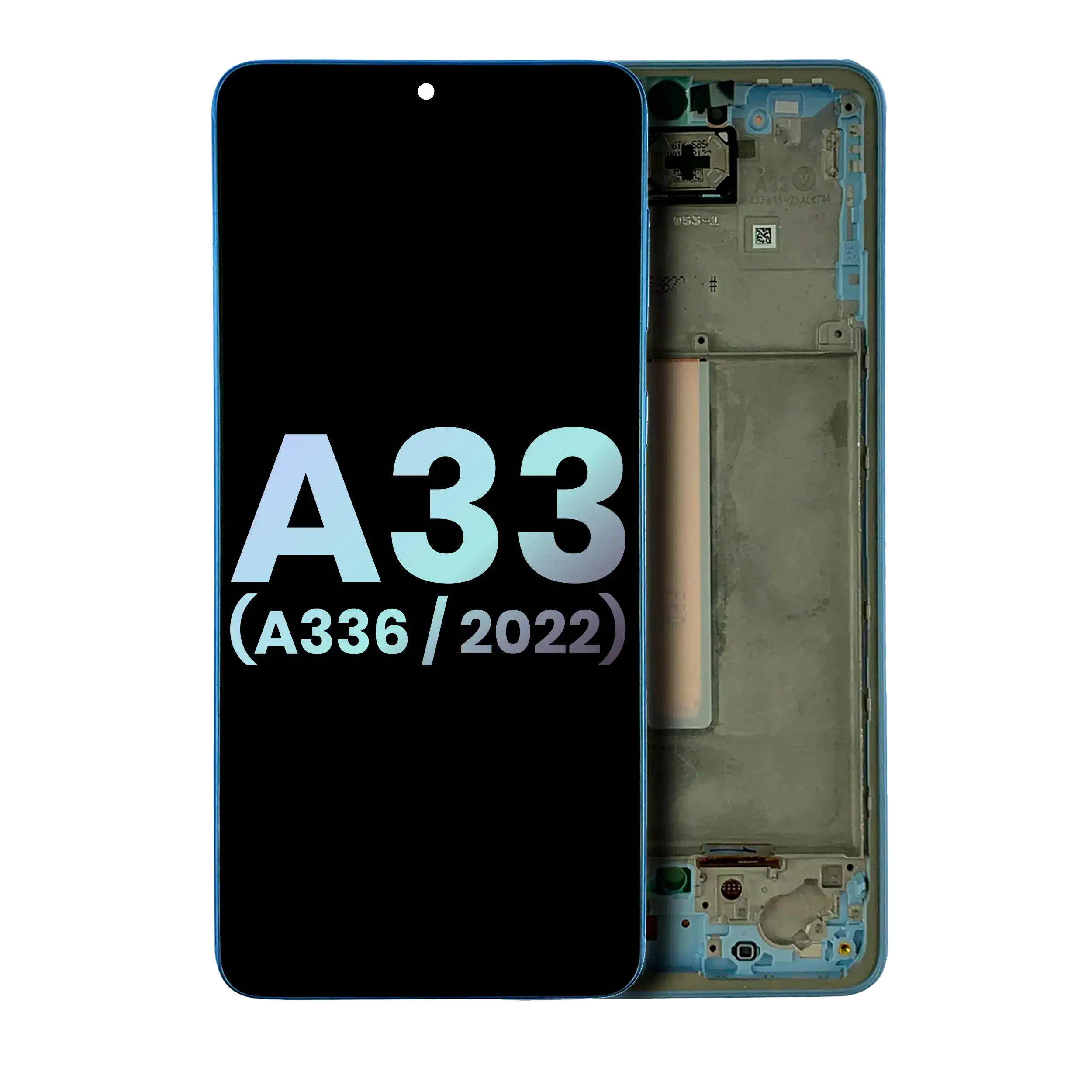 Oled Assembly With Frame Compatible For Samsung Galaxy A33 5G (A336 / 2022) (Service Pack) (Blue)