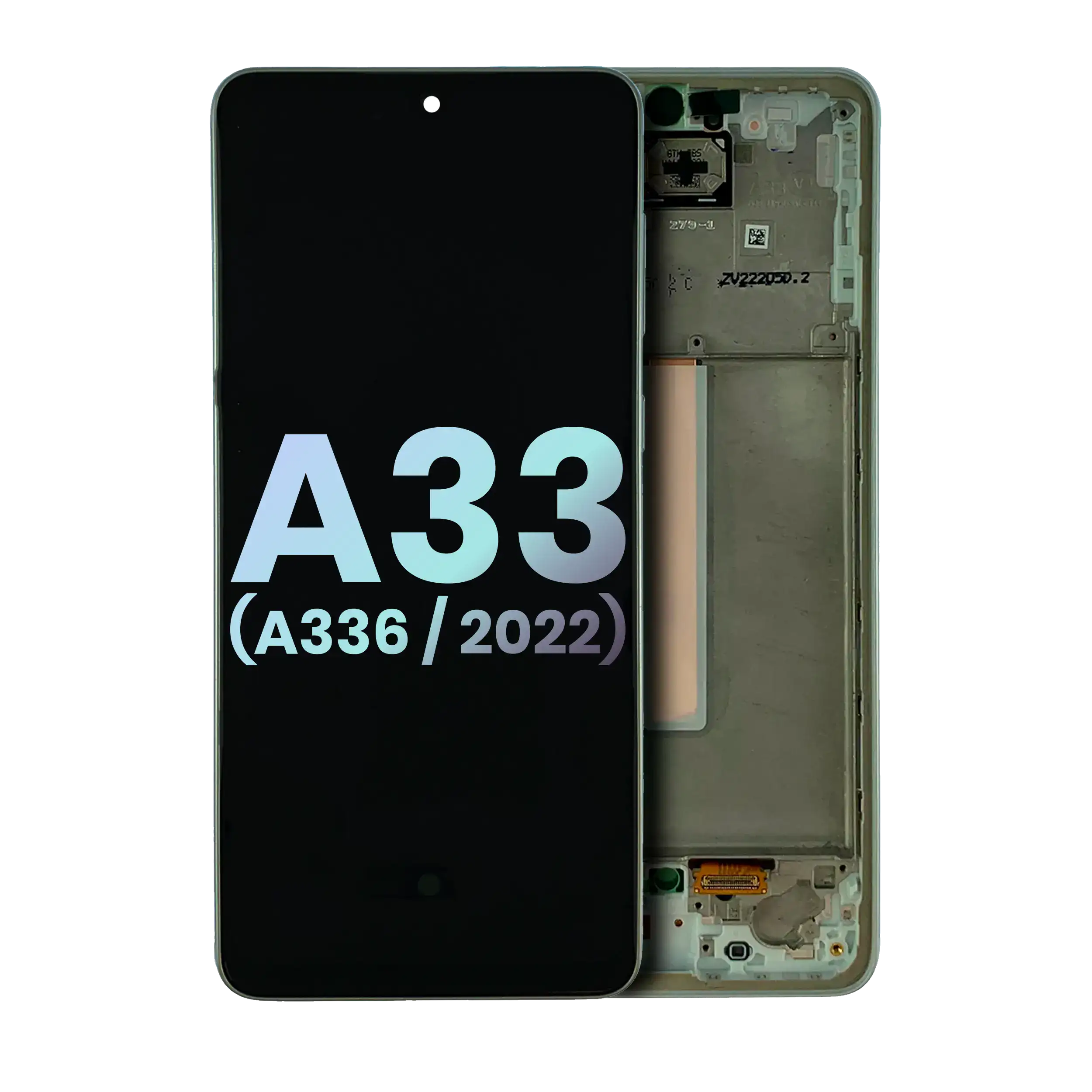 Oled Assembly With Frame Compatible For Samsung Galaxy A33 5G (A336 / 2022) (Service Pack) (Awesome White)