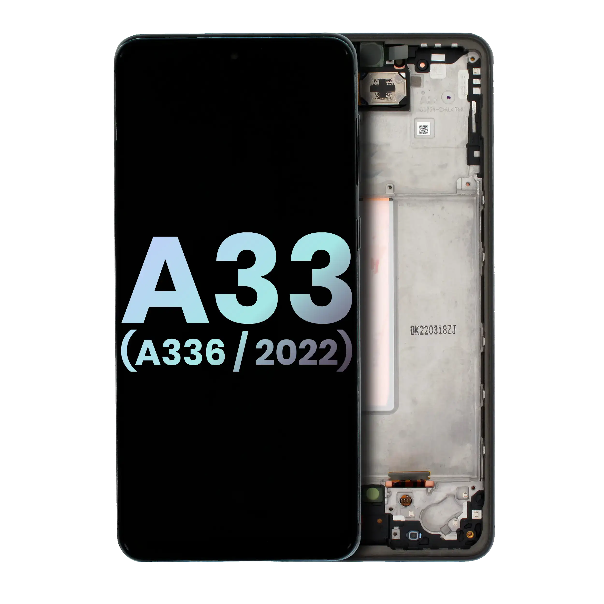 Oled Assembly With Frame Compatible For Samsung Galaxy A33 5G (A336 / 2022) (Service Pack) (Black)