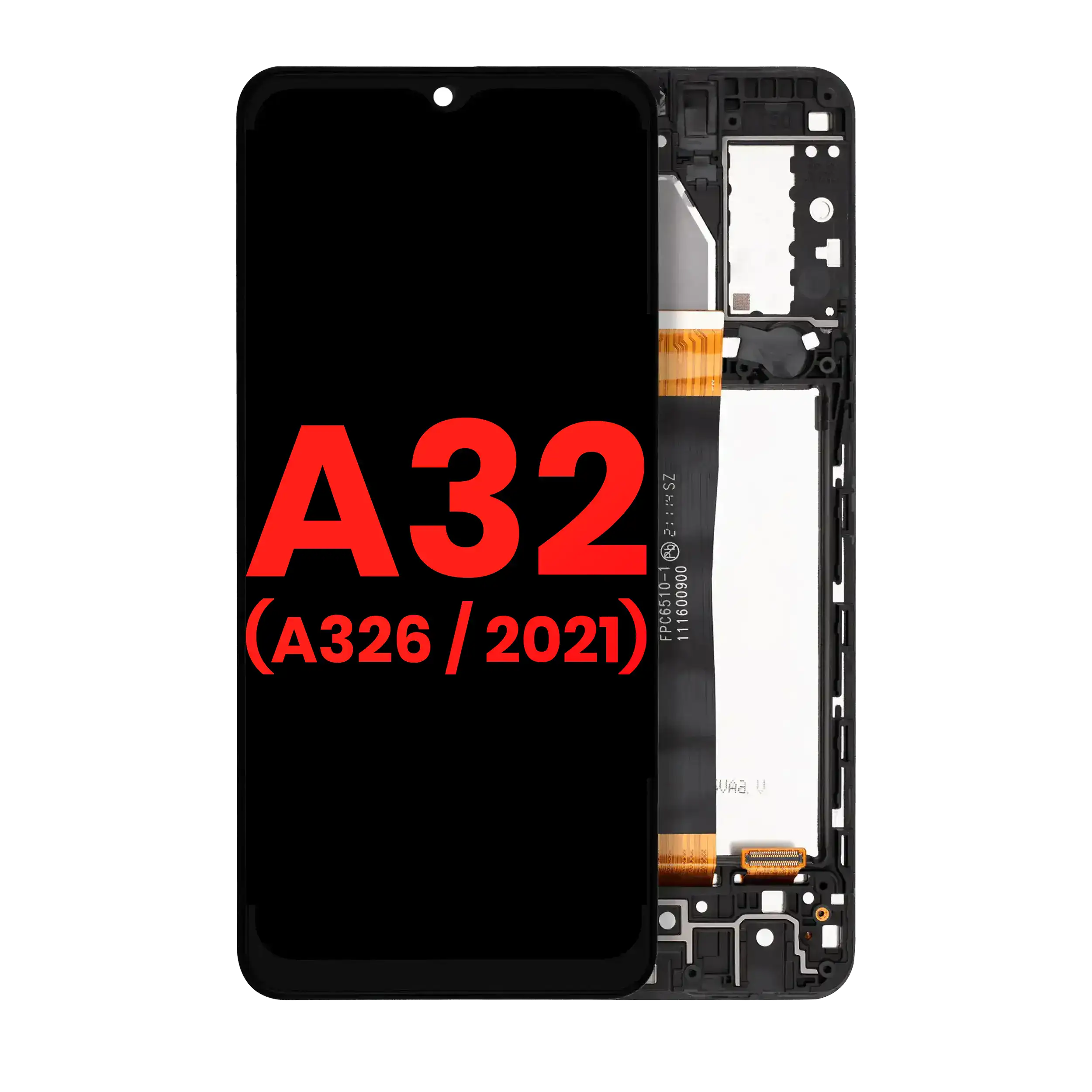 Lcd Assembly With Frame Compatible For Samsung Galaxy A32 5G (A326 / 2021) (All Models) (Aftermarket Plus) (Awesome Black)