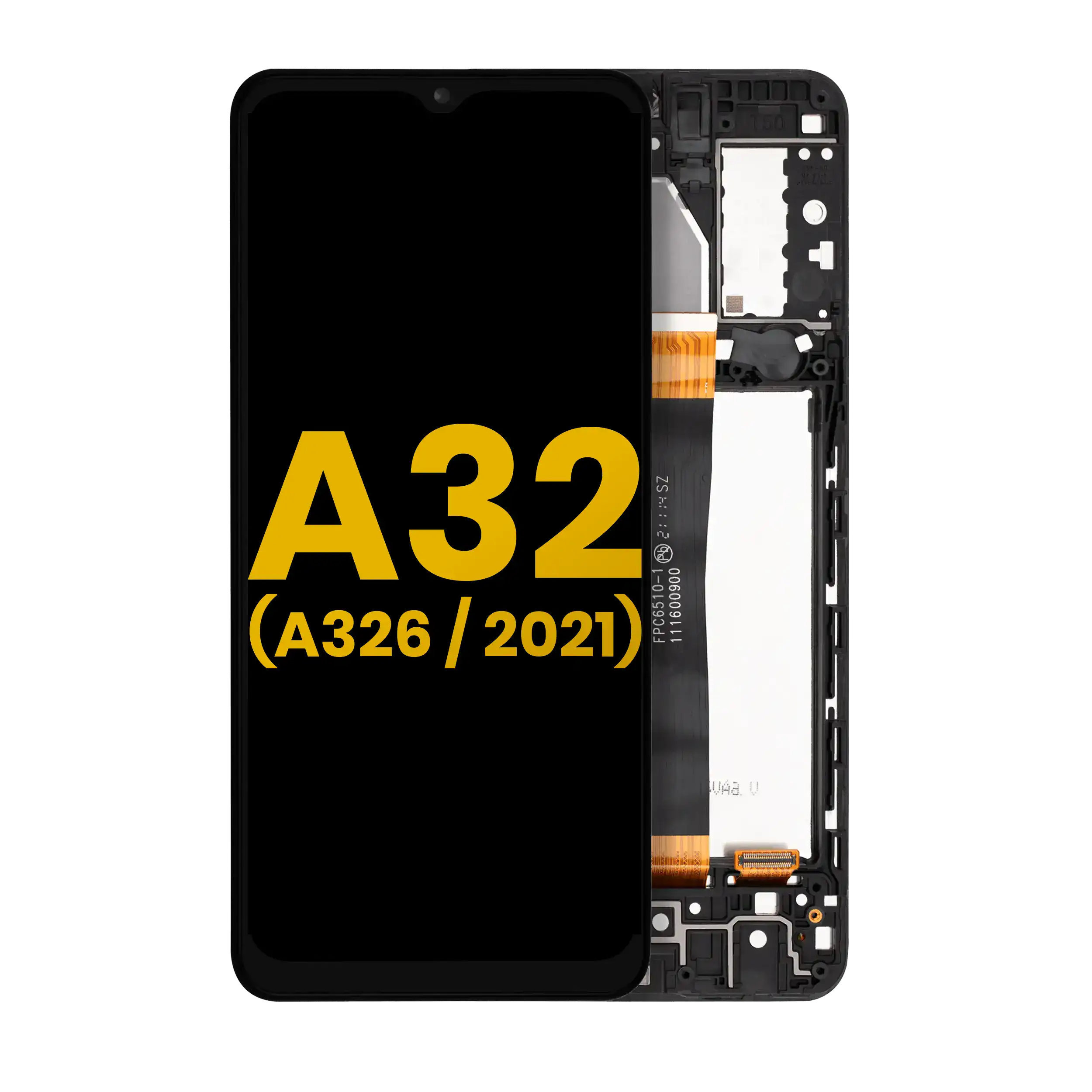 Lcd Assembly With Frame Compatible For Samsung Galaxy A32 5G (A326 / 2021) (All Models) (Refurbished) (Awesome Black)