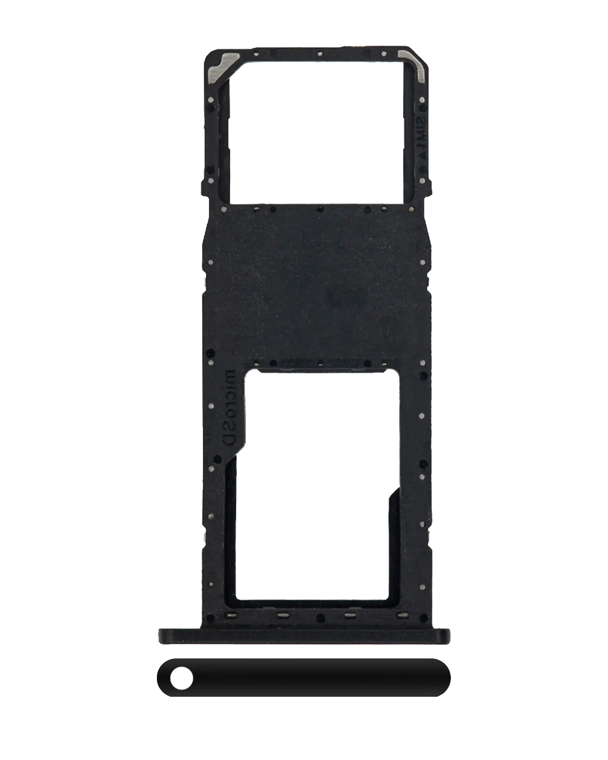 Single Sim Card Tray Compatible For Samsung Galaxy A11 (A115 / 2020) (Black)