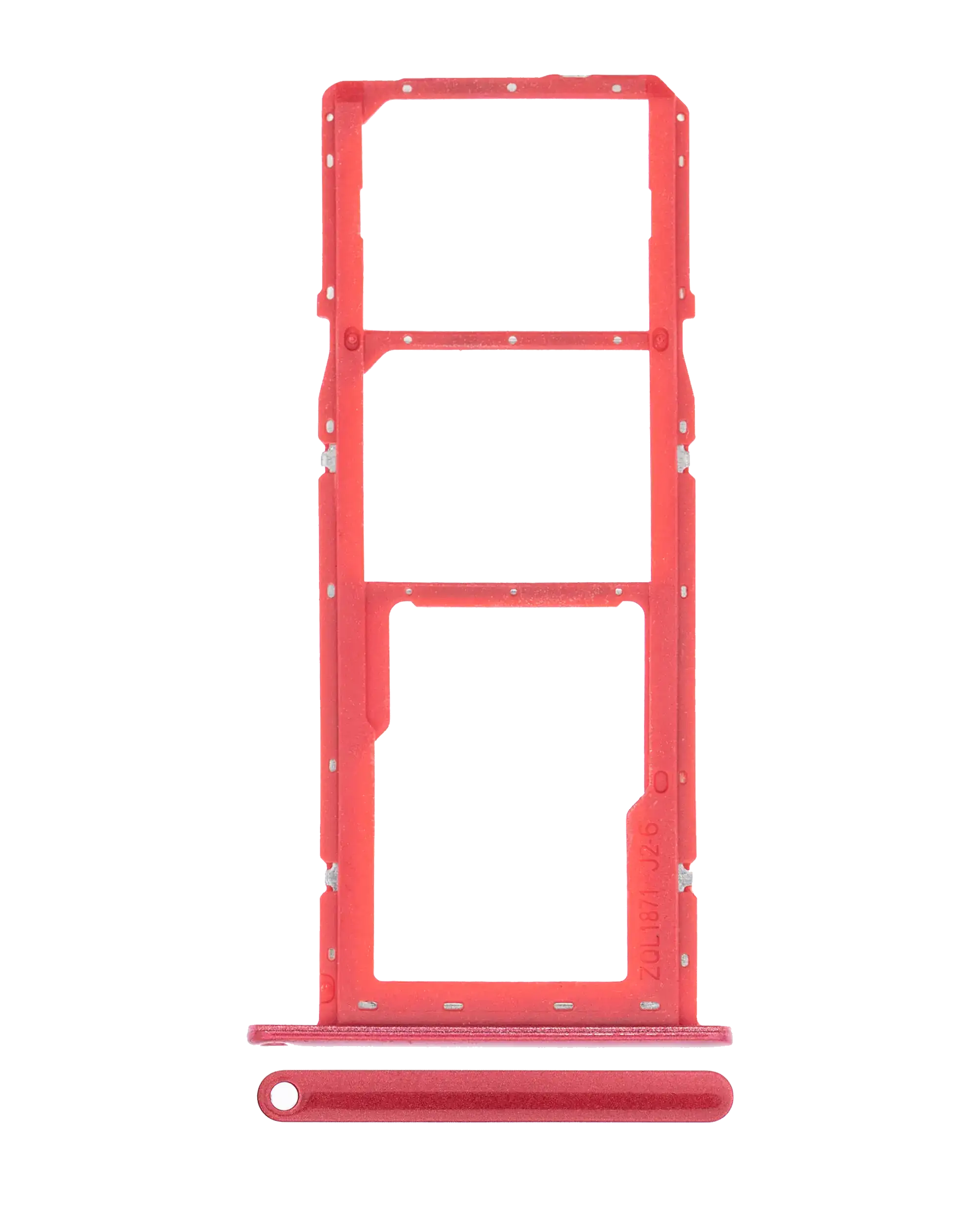 Dual Sim Card Tray Compatible For Samsung Galaxy A11 (A115 / 2020) (Red)