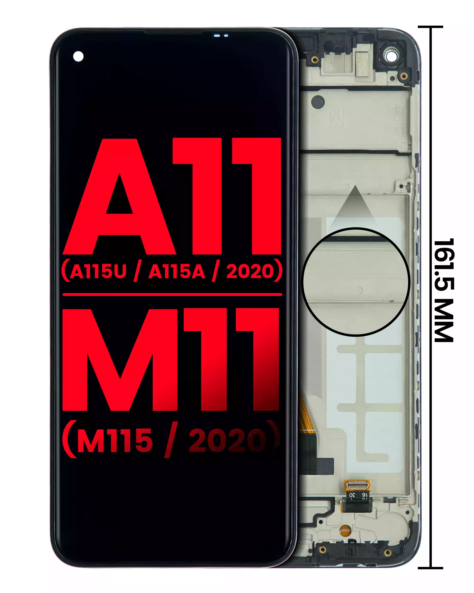 Lcd Assembly With Frame Compatible For Samsung Galaxy A11 (A115U / A115A / 2020) / M11 (M115 / 2020) (Us Version) (Aftermarket Plus) (All Colors)