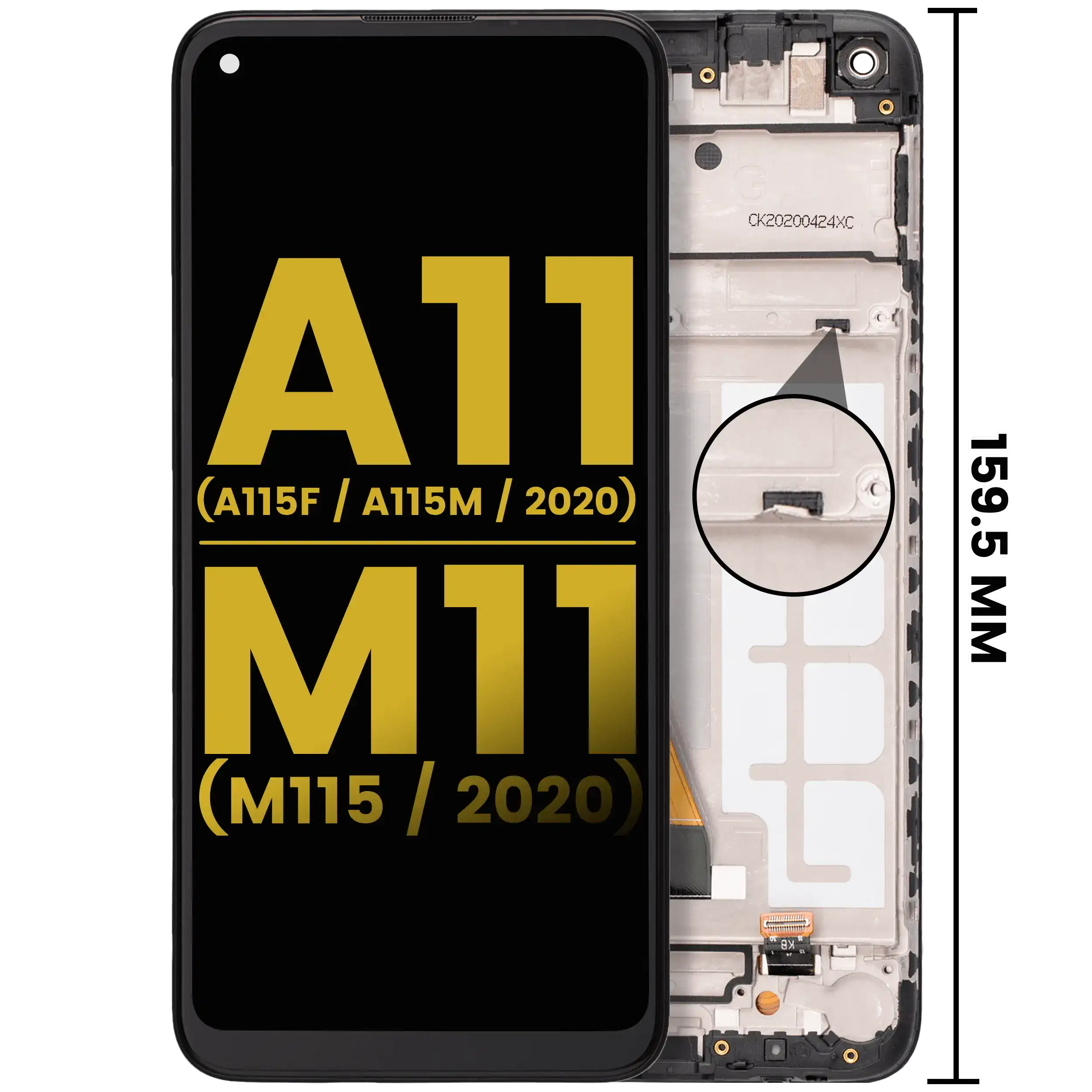 Lcd Assembly With Frame For Samsung Galaxy A11 And M11 (Refurbished) - All Colors