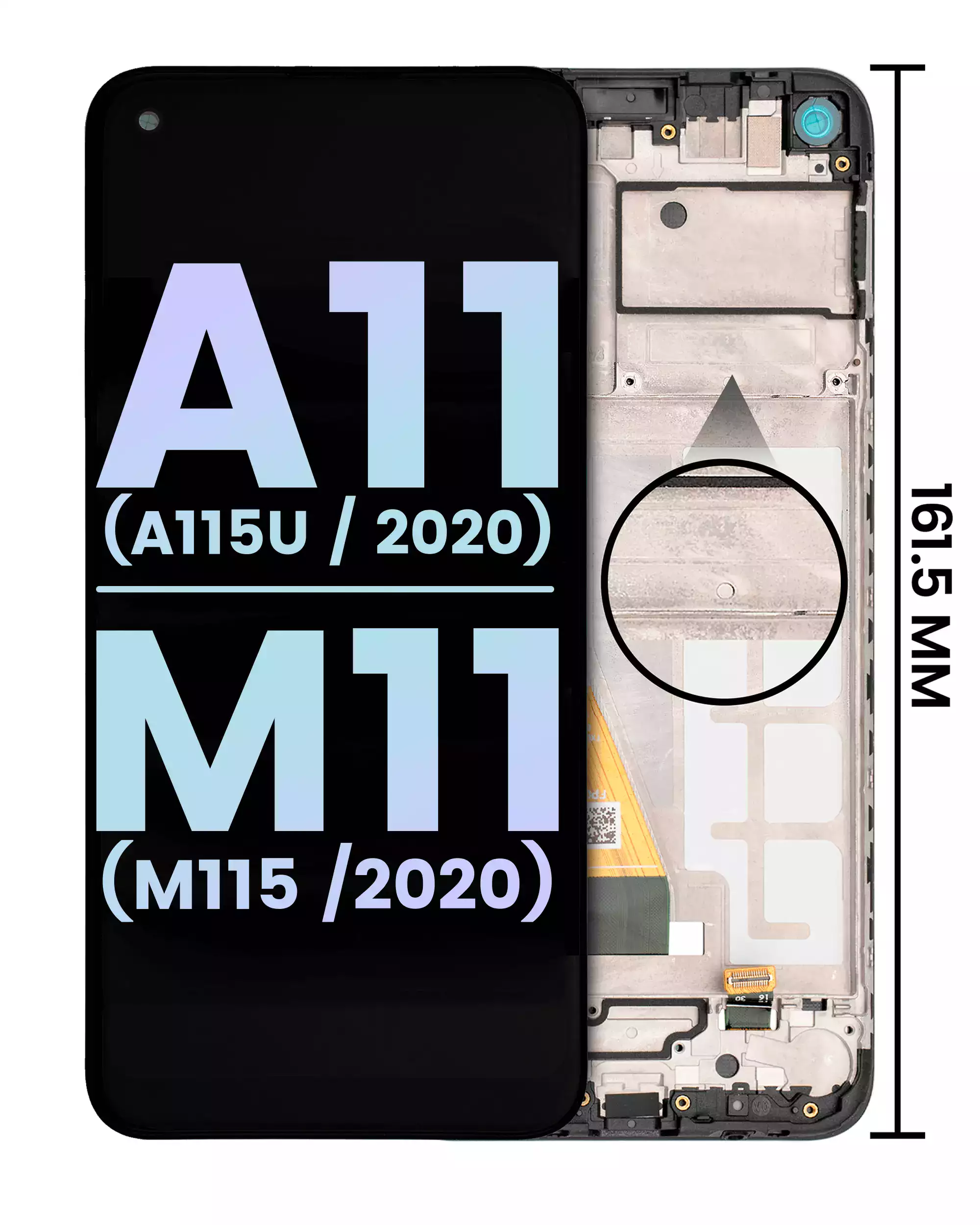 Lcd Assembly With Frame Compatible For Samsung Galaxy A11 (A115U / 2020)  M11 (M115 /2020) (Us Version) (Service Pack) (All Colors)