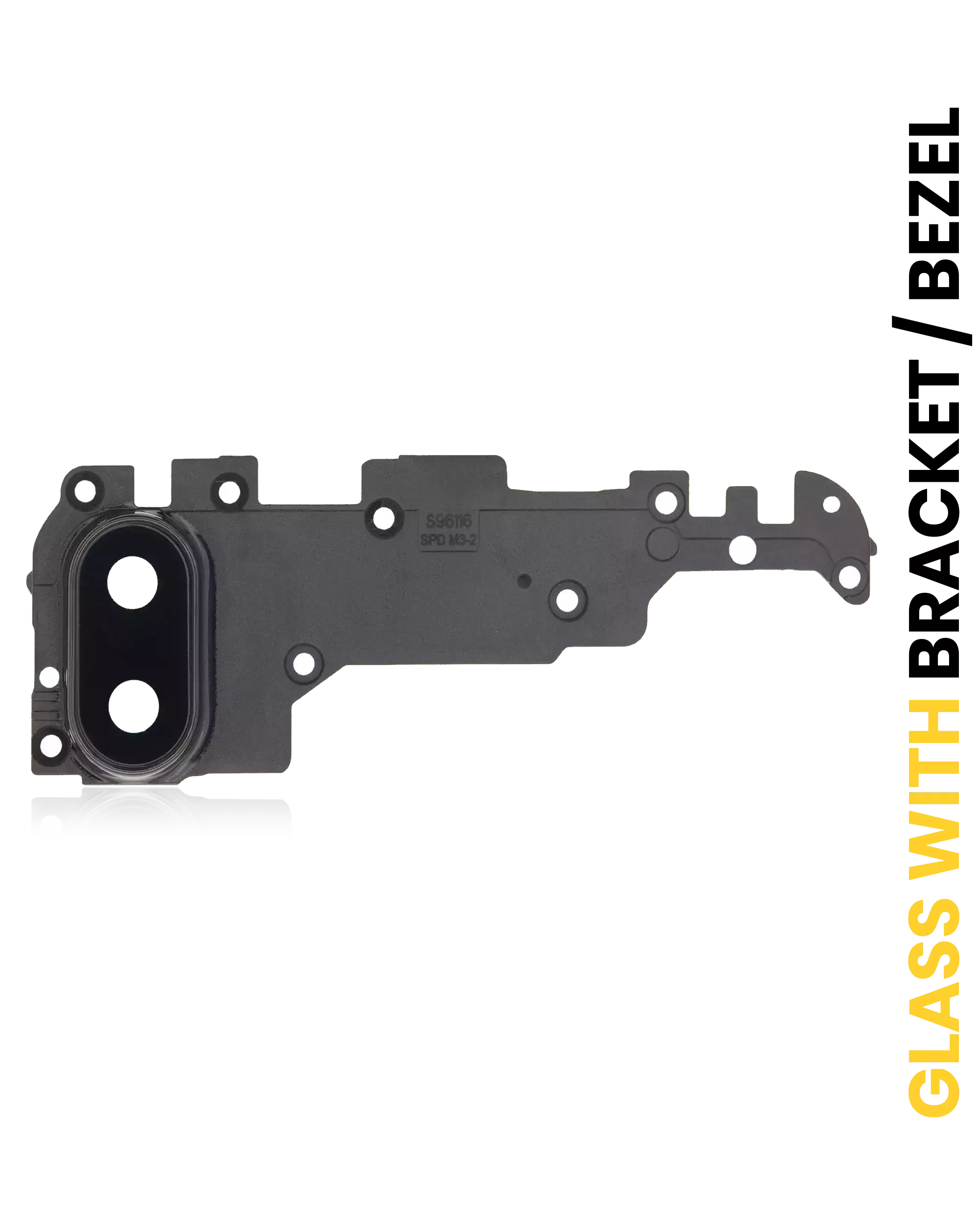 Back Camera Lens With Bracket / Bezel Compatible For Samsung Galaxy A10S (Black)