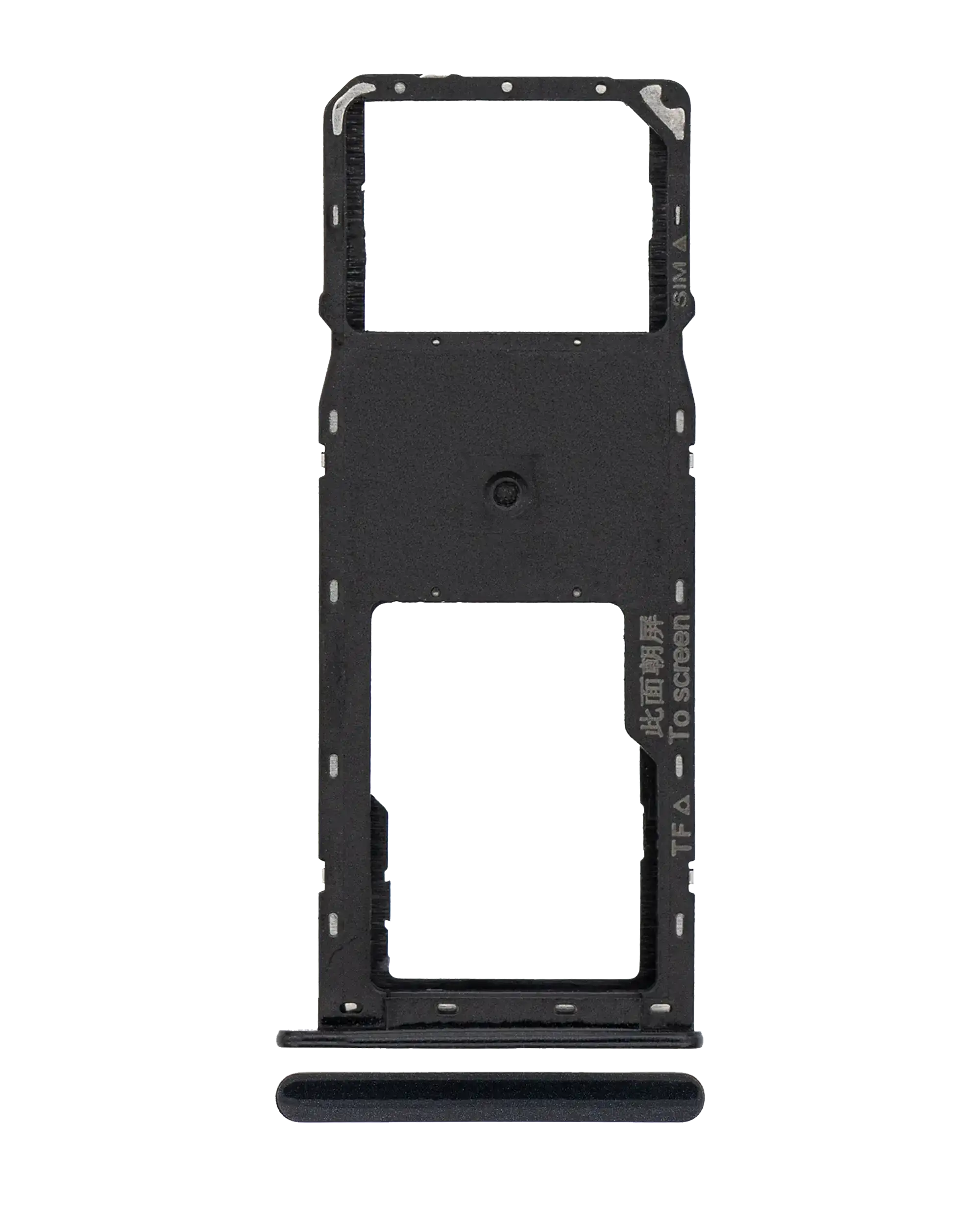Single Sim Card Tray Compatible For Samsung Galaxy A10S (A107 / 2019) / A20S (A207 / 2019) (Black)