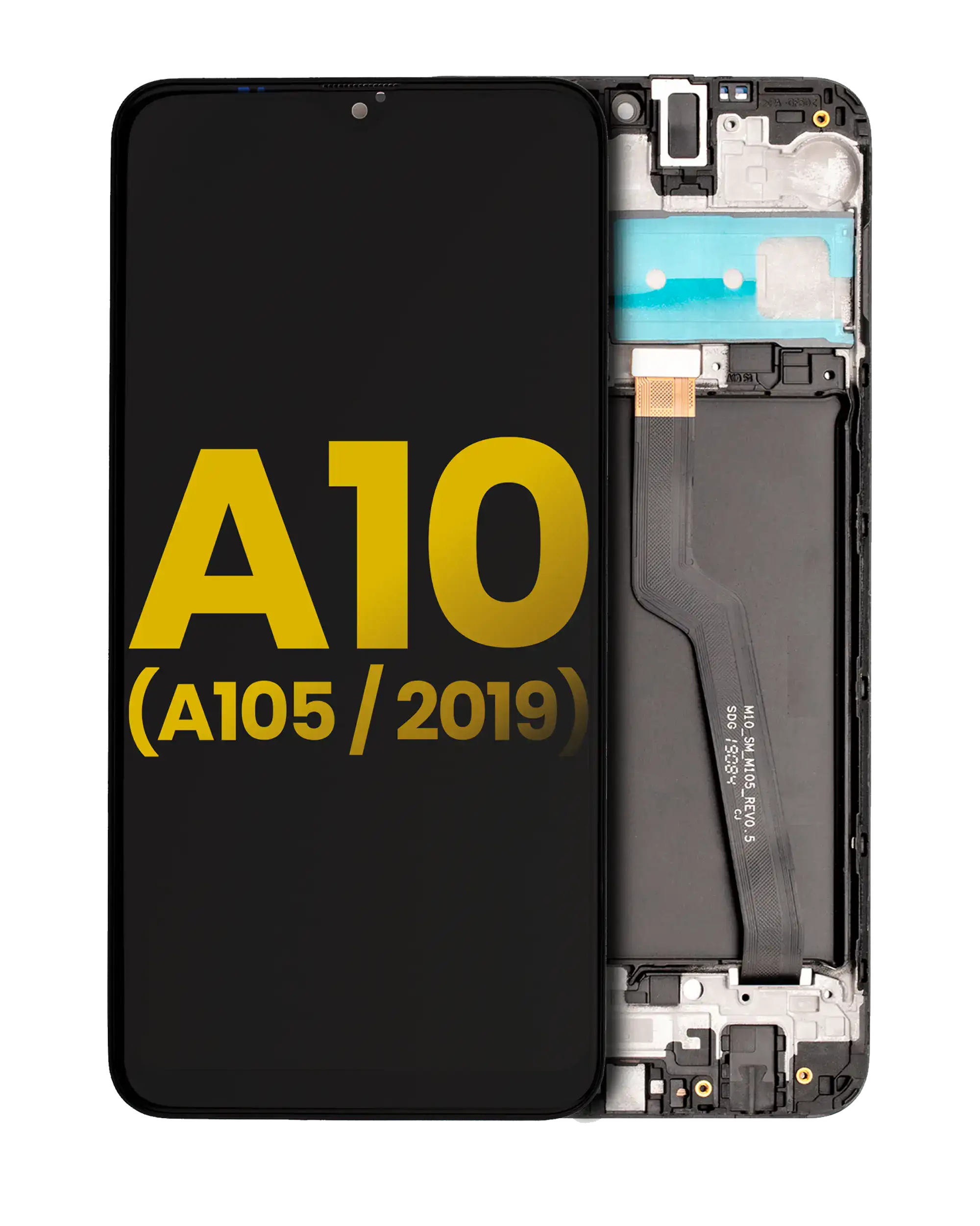 Lcd Assembly With Frame Compatible For Samsung Galaxy A10 (A105 / 2019) (Single Sim) (North American Version) (Refurbished) (Black)