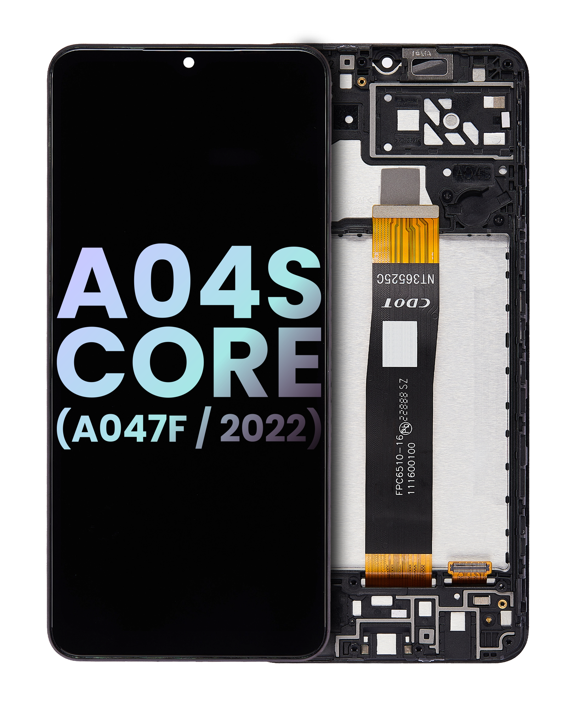 Lcd Assembly With Frame Compatible For Samsung Galaxy A04S Core (A047 / 2022) (Service Pack) (Black)