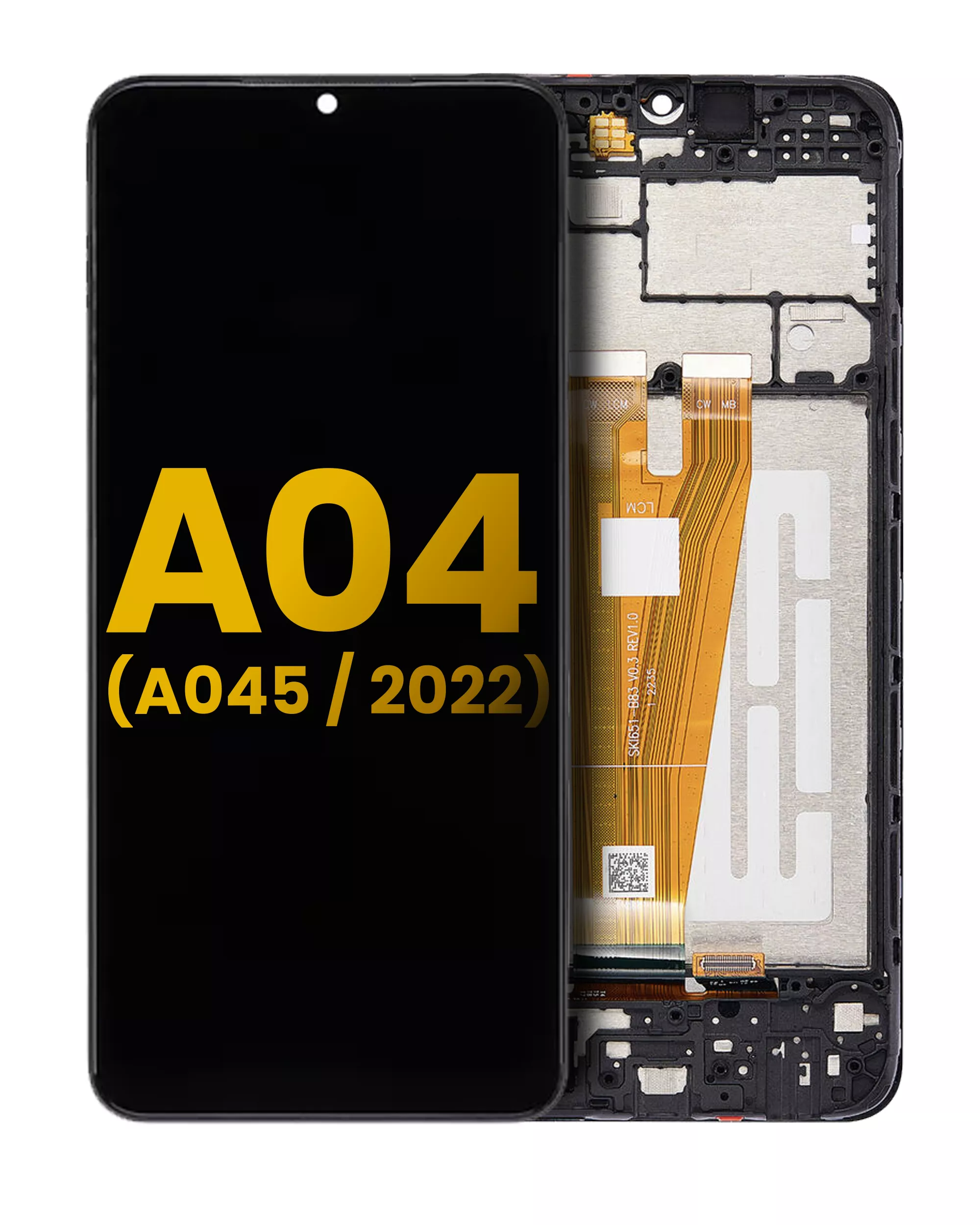 Lcd Assembly With Frame Compatible For Samsung Galaxy A04 (A045 / 2022) (Refurbished) (All Colors)
