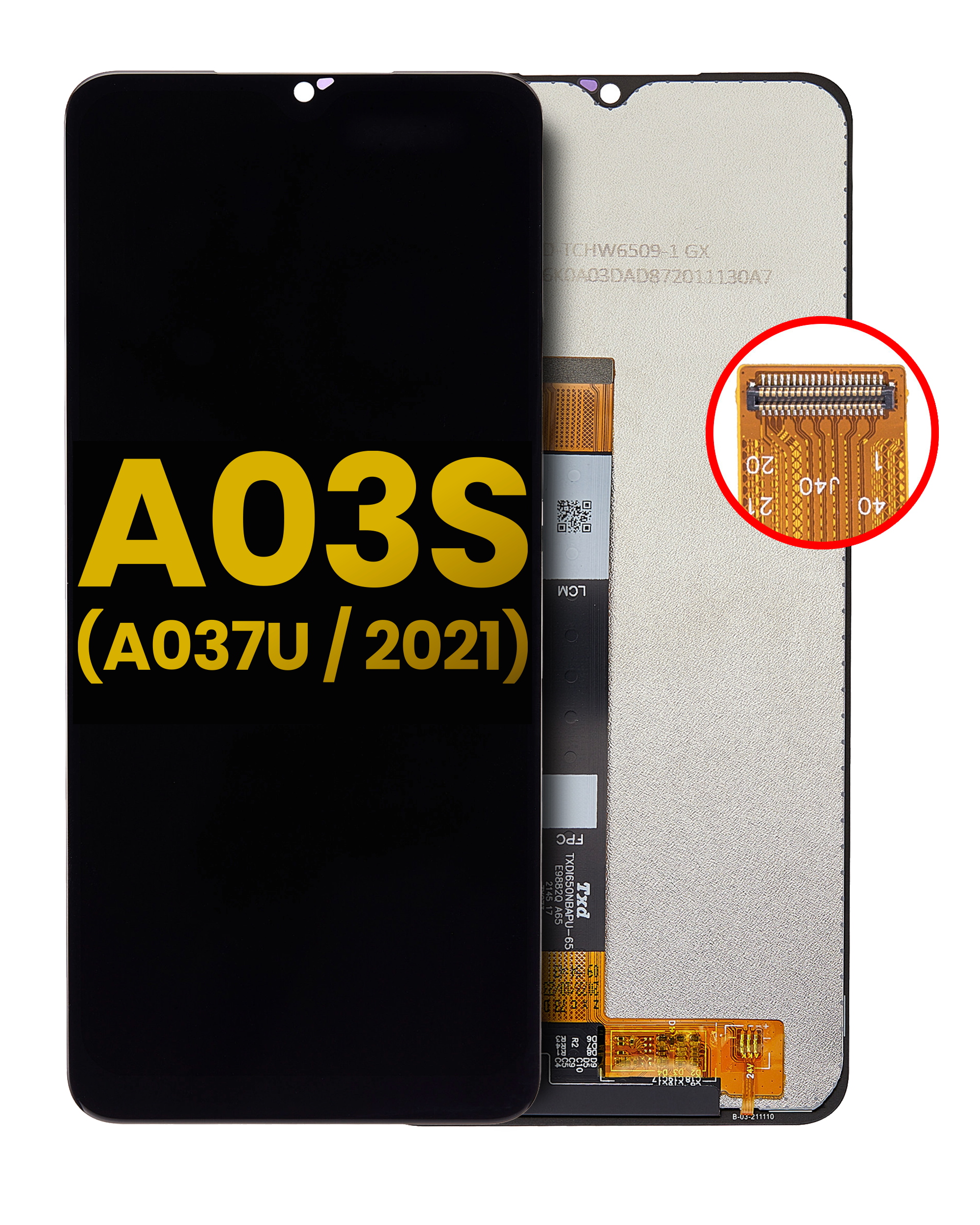 Lcd Assembly Without Frame Compatible For Samsung Galaxy A03S (A037U / 2021) (Us Version) (Refurbished) (All Colors)