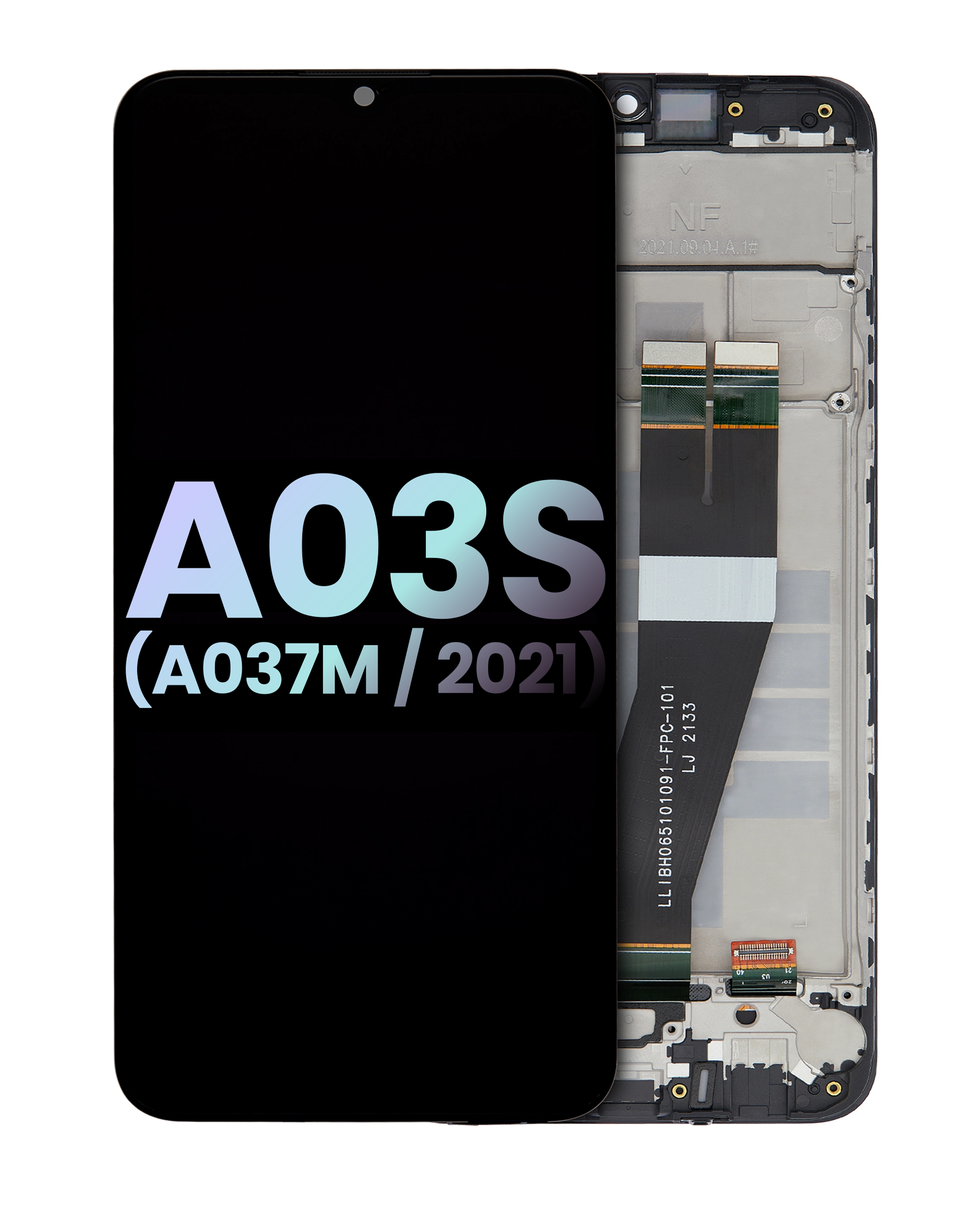 Lcd Assembly With Frame Compatible For Samsung Galaxy A03S (A037M / 2021) (Single Sim) (Type C Frame) (Service Pack) (All Colors)