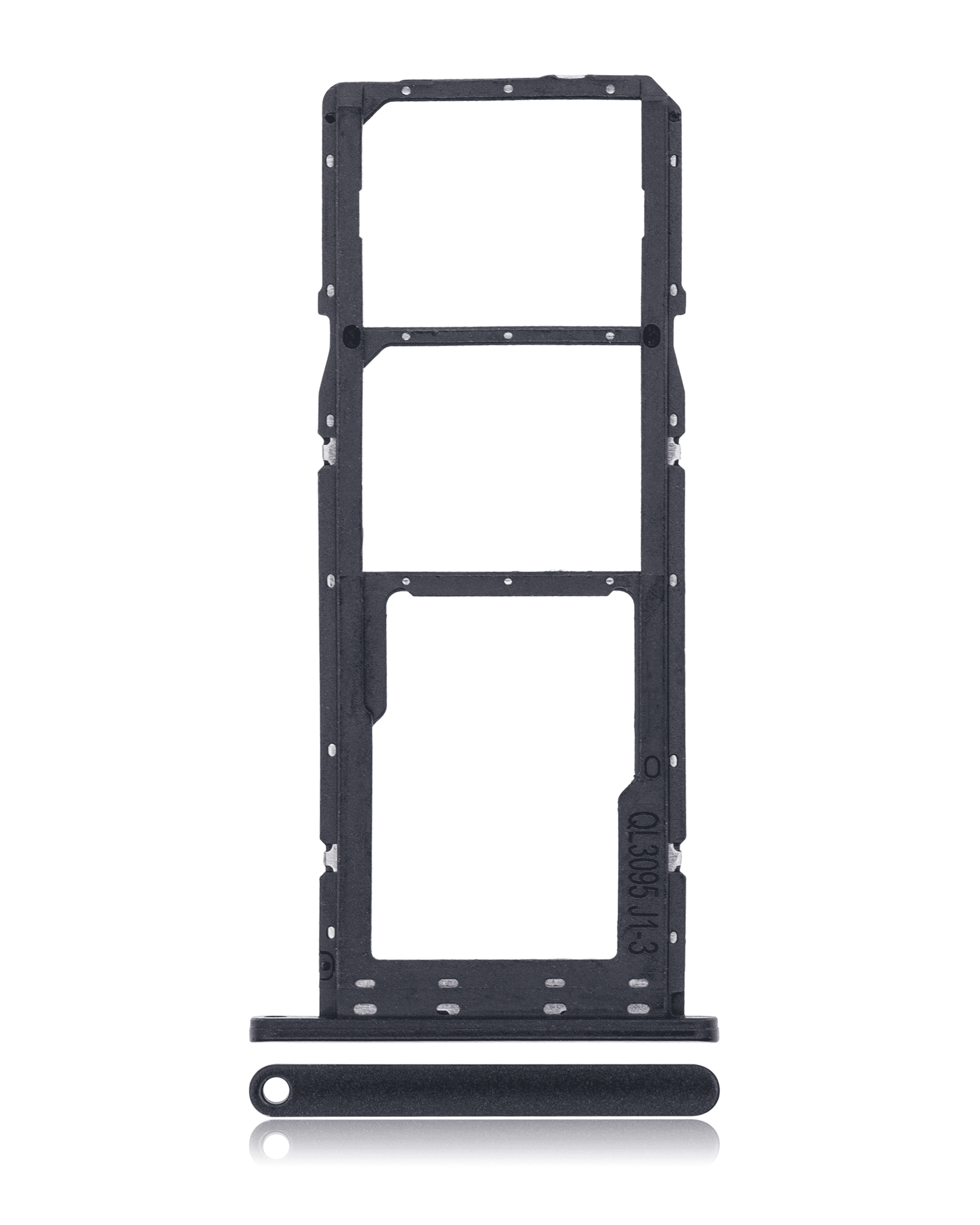 Dual Sim Card Tray Compatible For Samsung Galaxy A02S (A025 / 2020) / A03 (A035 / 2021) (Black)