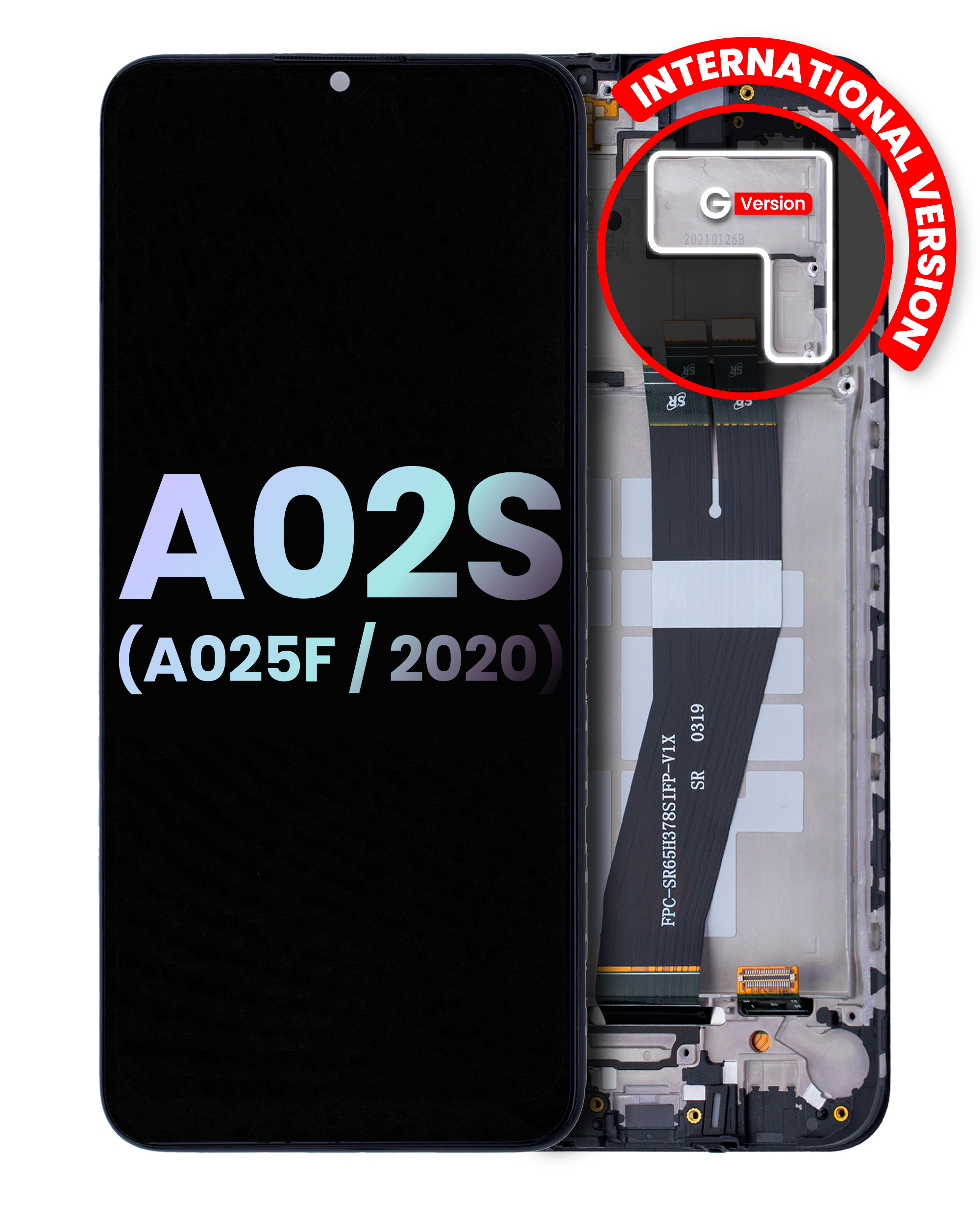 Lcd Assembly With Frame Compatible For Samsung Galaxy A02S (A025F / 2020) (International Version) (Service Pack) (All Colors)