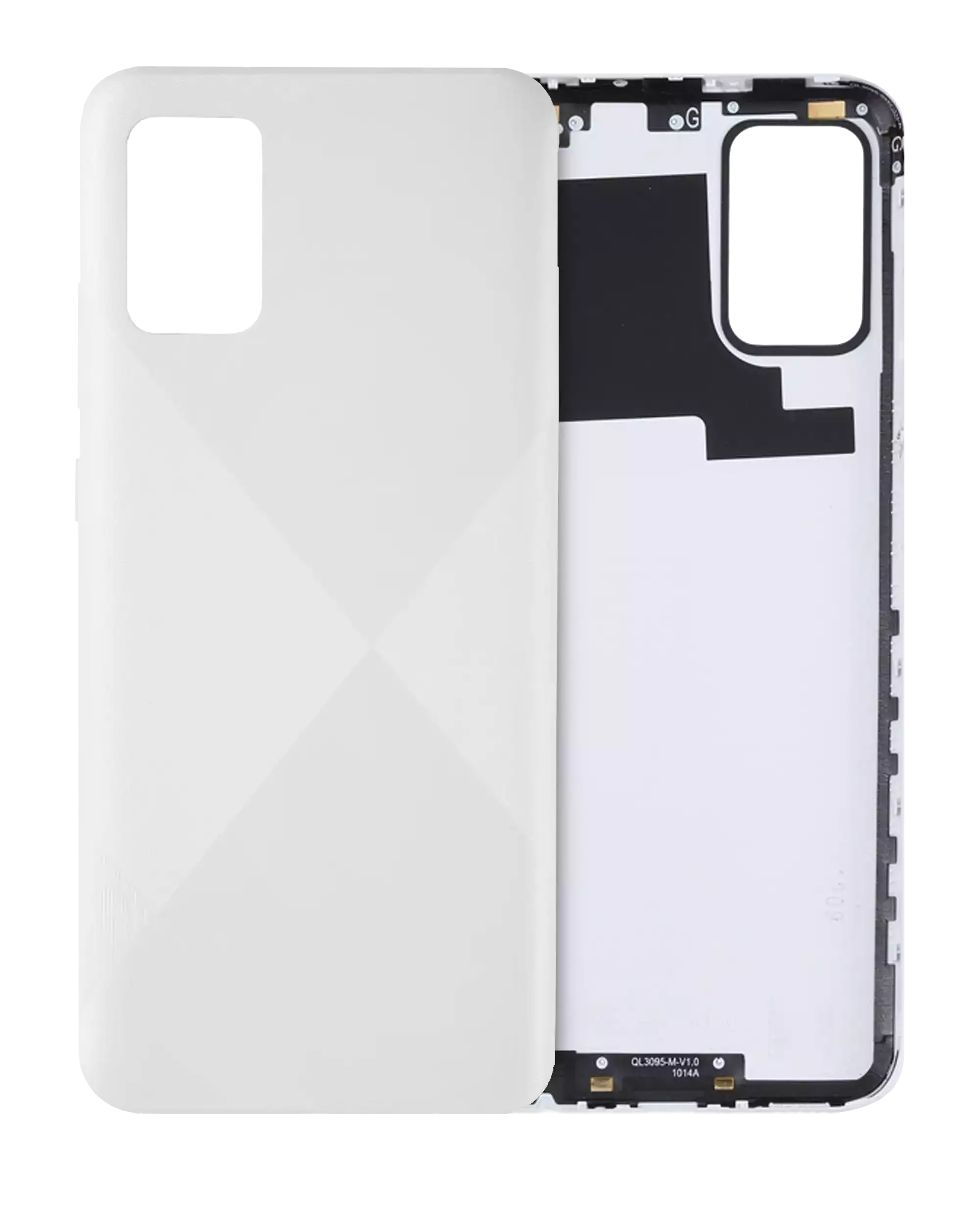 Back Cover Glass Compatible For Samsung Galaxy A02S (A025 / 2020) (Service Pack) (White)