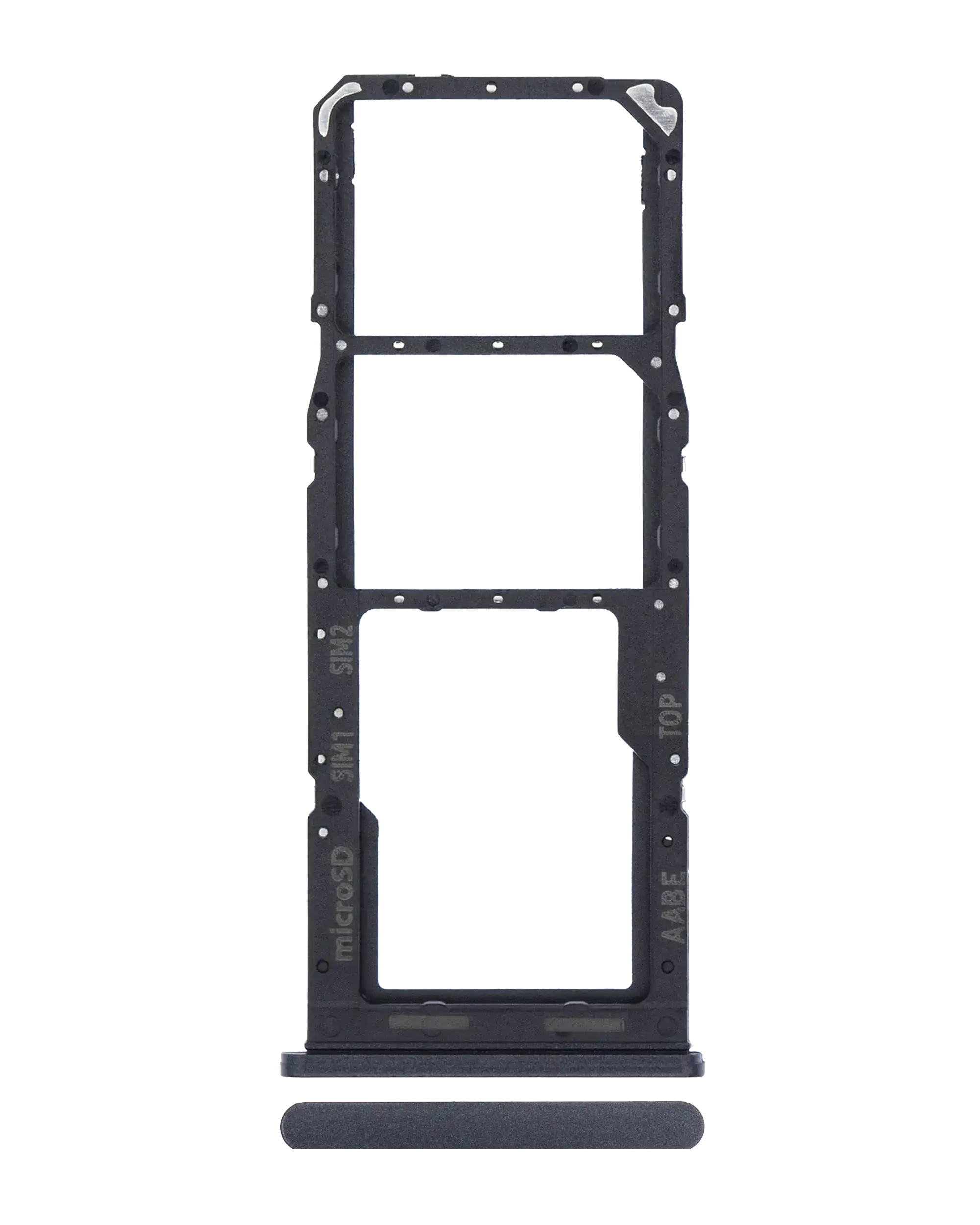 Dual Sim Card Tray Compatible For Samsung Galaxy A02 (A022 / 2020) (Black)