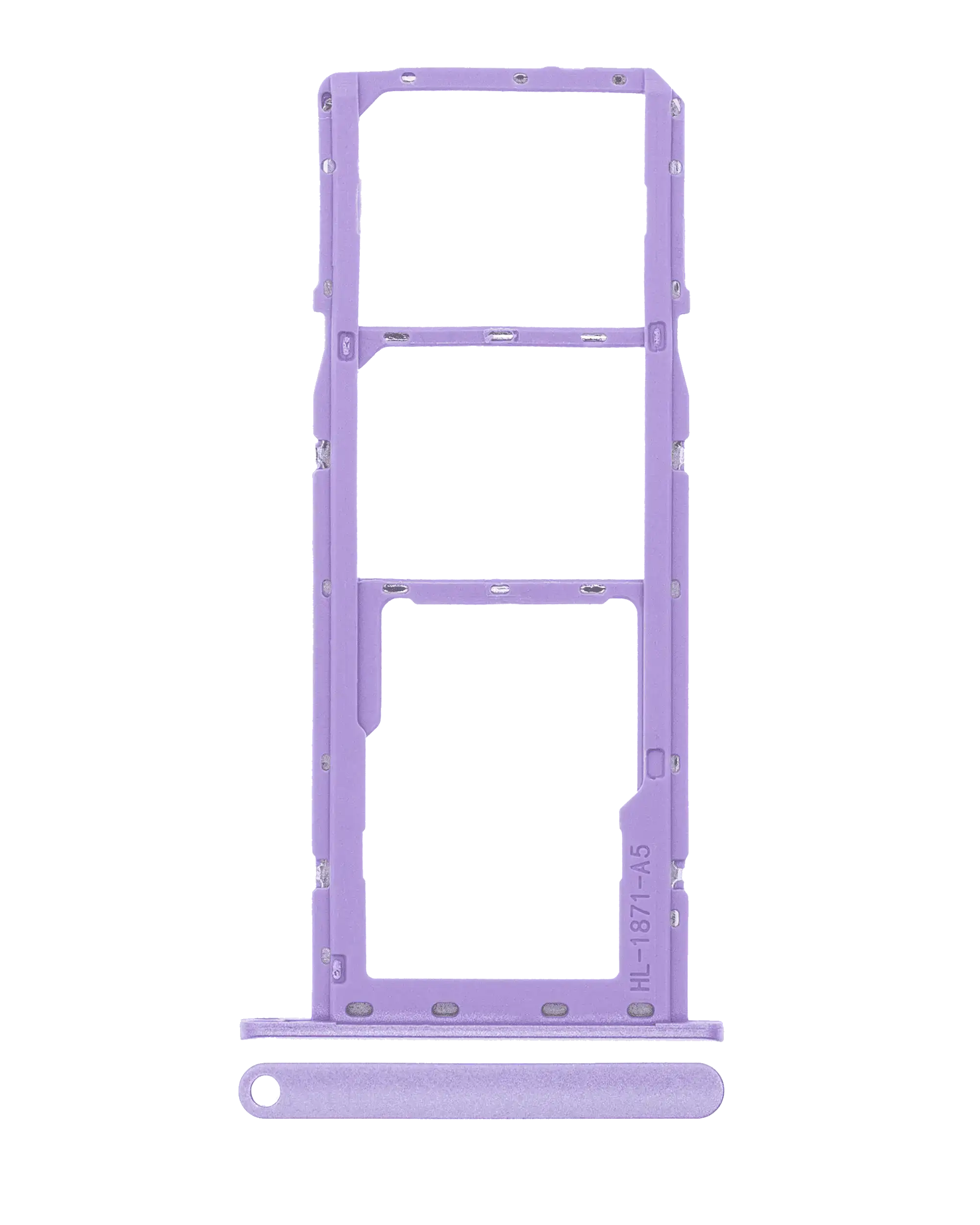 Dual Sim Card Tray Compatible For Samsung Galaxy A01 (A015 / 2020) (Purple)