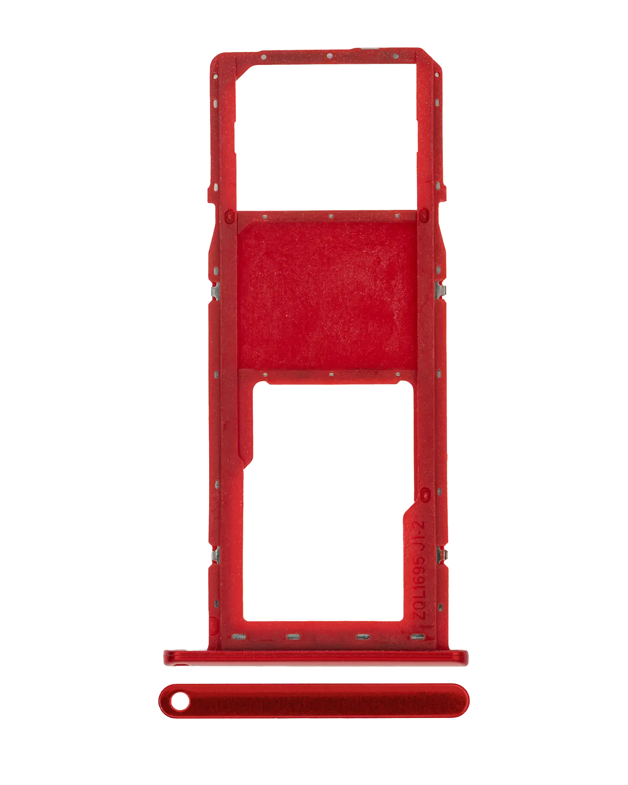 Single Sim Card Tray Compatible For Samsung Galaxy A01 (A015 / 2020) (Red)