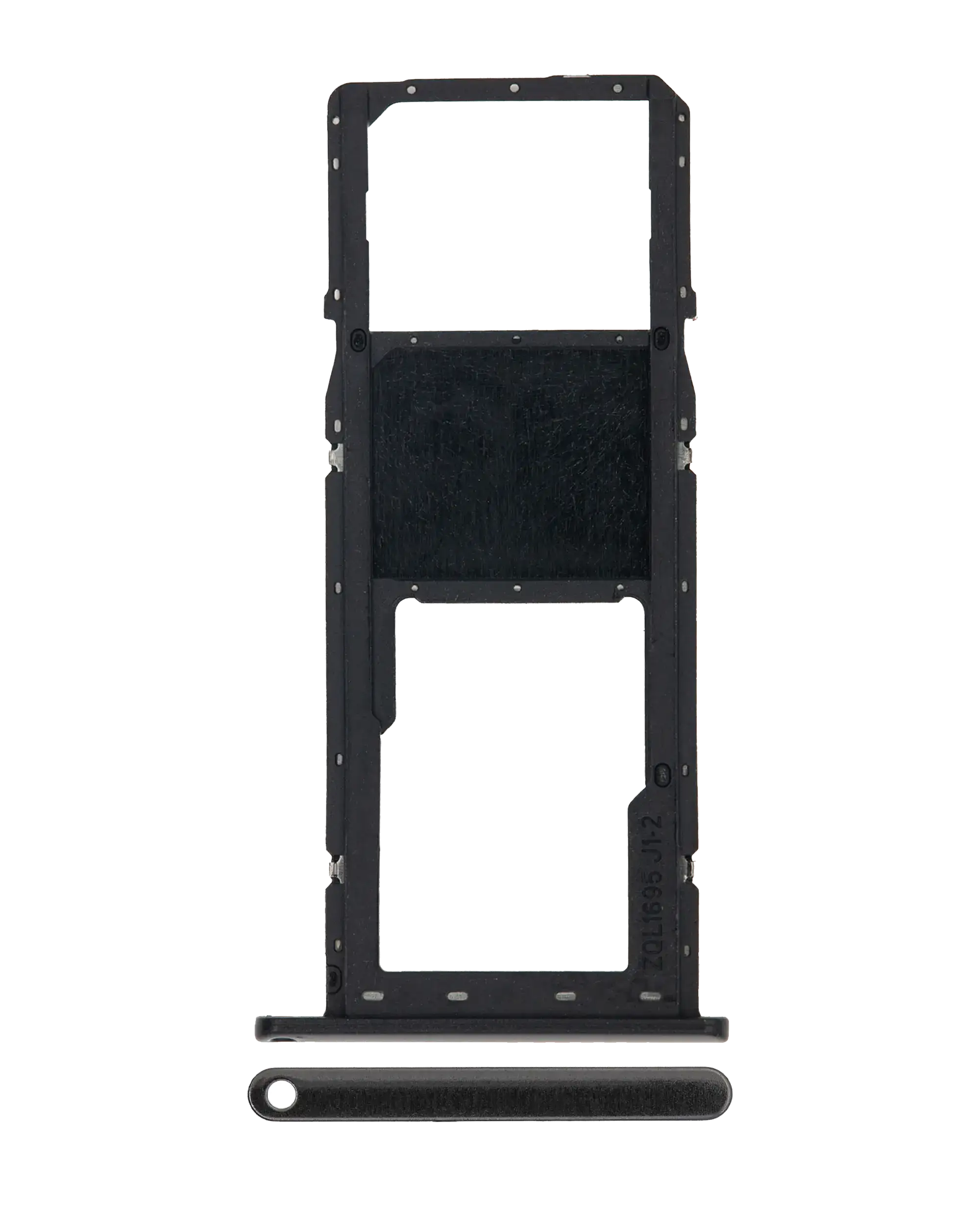 Single Sim Card Tray Compatible For Samsung Galaxy A01 (A015 / 2020) (Black)