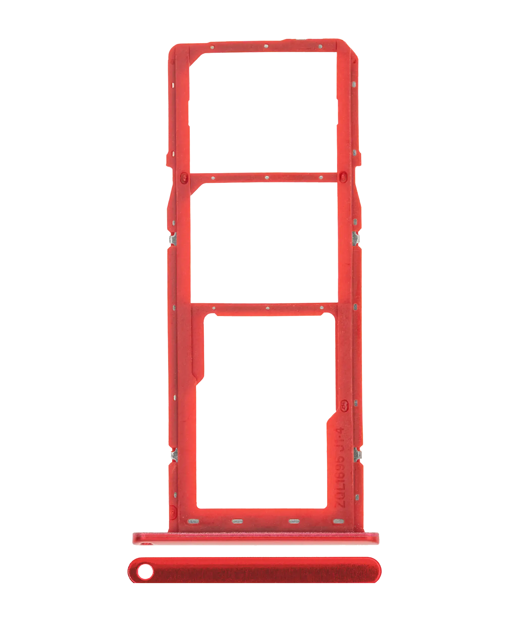Dual Sim Card Tray Compatible For Samsung Galaxy A01 (A015 / 2020) (Red)